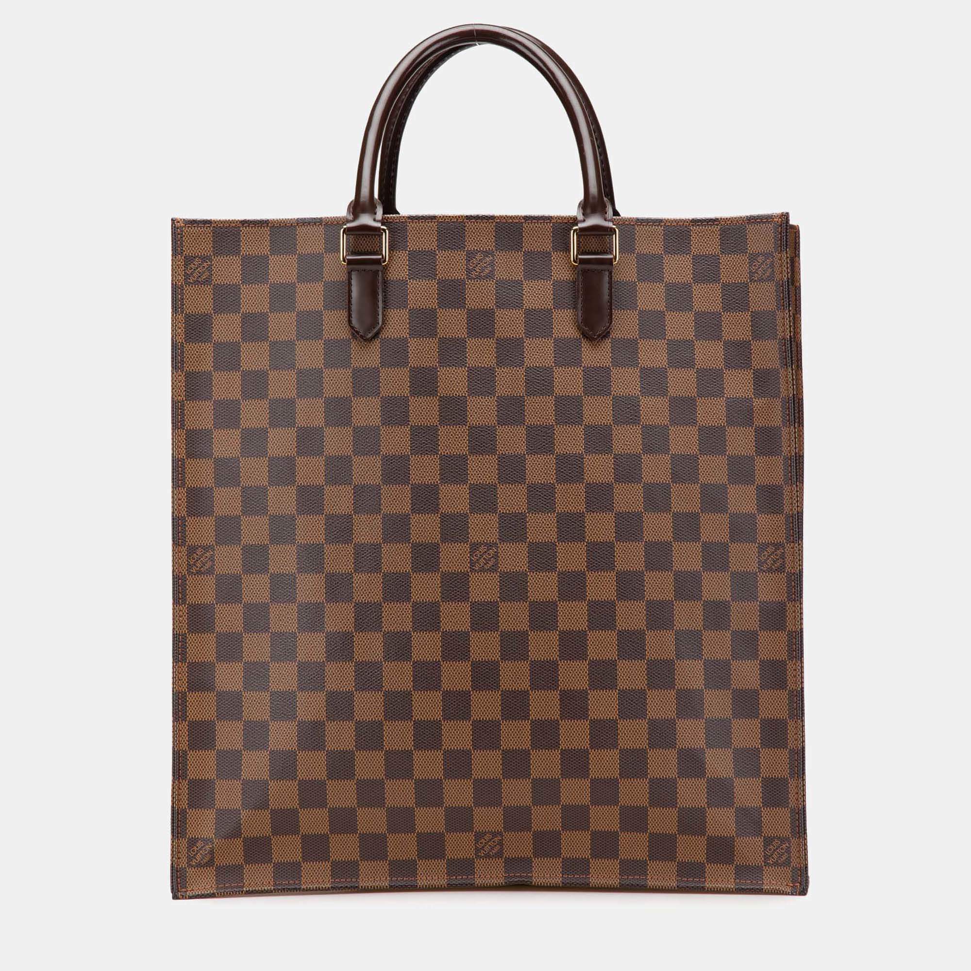 Louis Vuitton Brown Damier Ebene Sac Plat