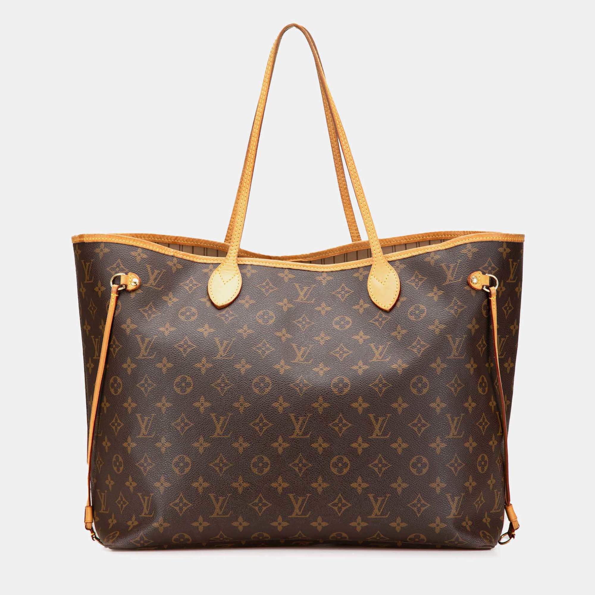 Louis Vuitton Brown Monogram Neverfull GM