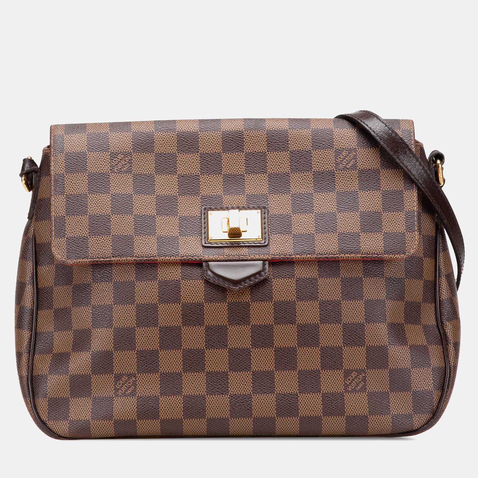 Pre Owned Louis Vuitton Brown Damiere Ebene Besace Rosebery