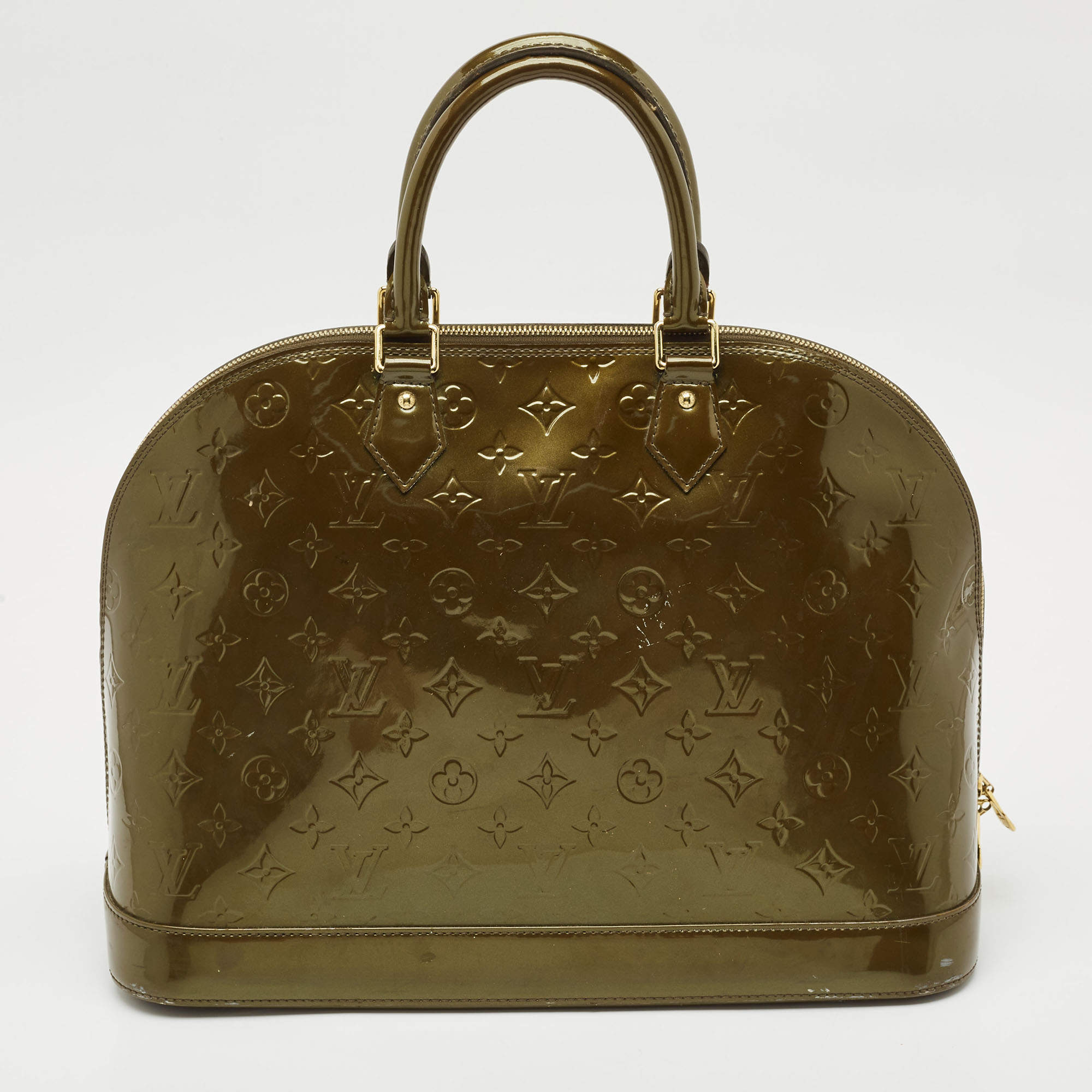 Louis Vuitton Vert Olive Monogram Vernis Alma GM Bag