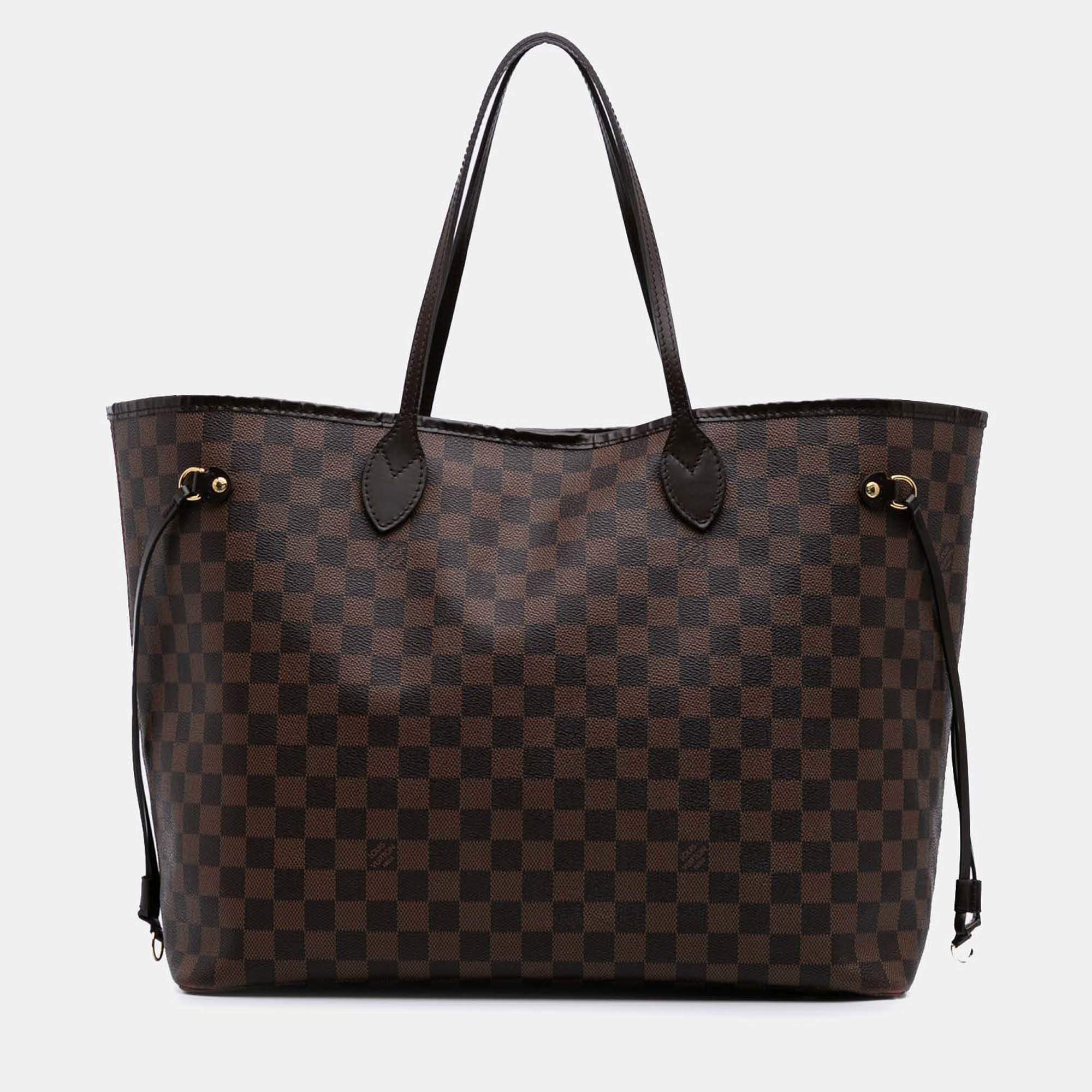 Louis Vuitton Brown Damier Ebene Neverfull GM