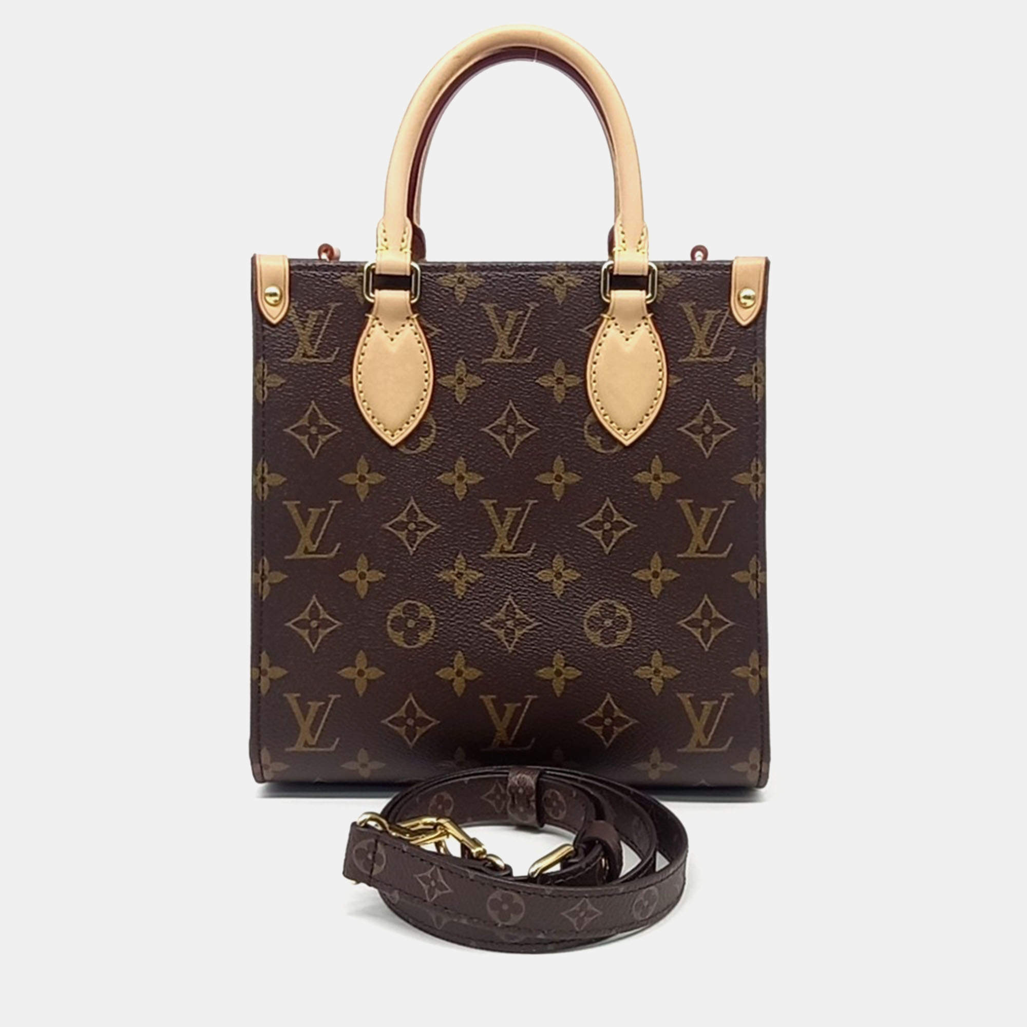 Louis Vuitton Brown Coated Canvas Monogram Sac Pla BB