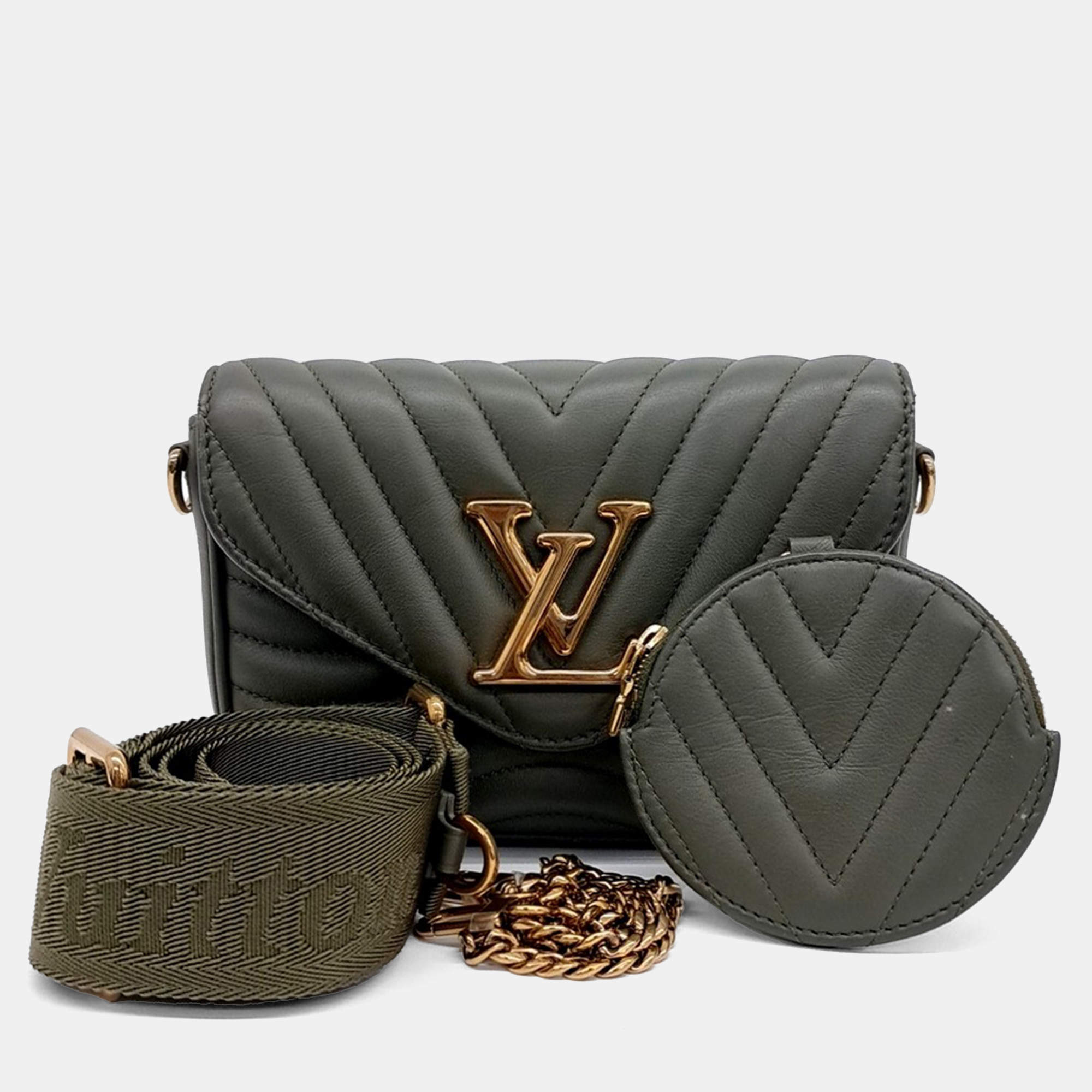 Louis Vuitton Green Leather New Wave Multi Pochette bag