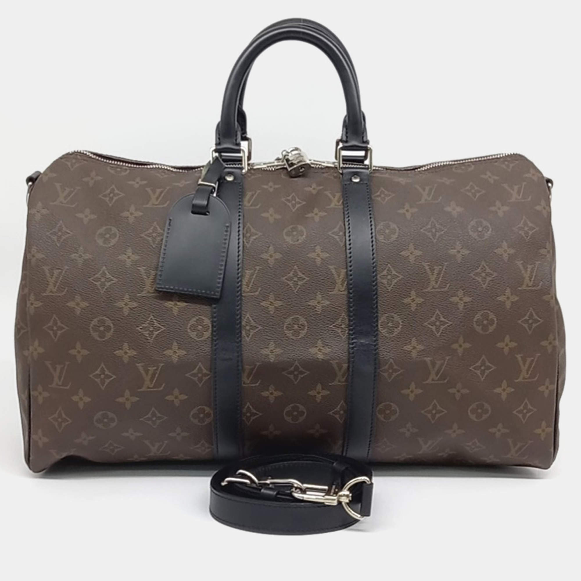 Louis Vuitton Brown Canvas Makassar Bandouliere Keepall 45 bag