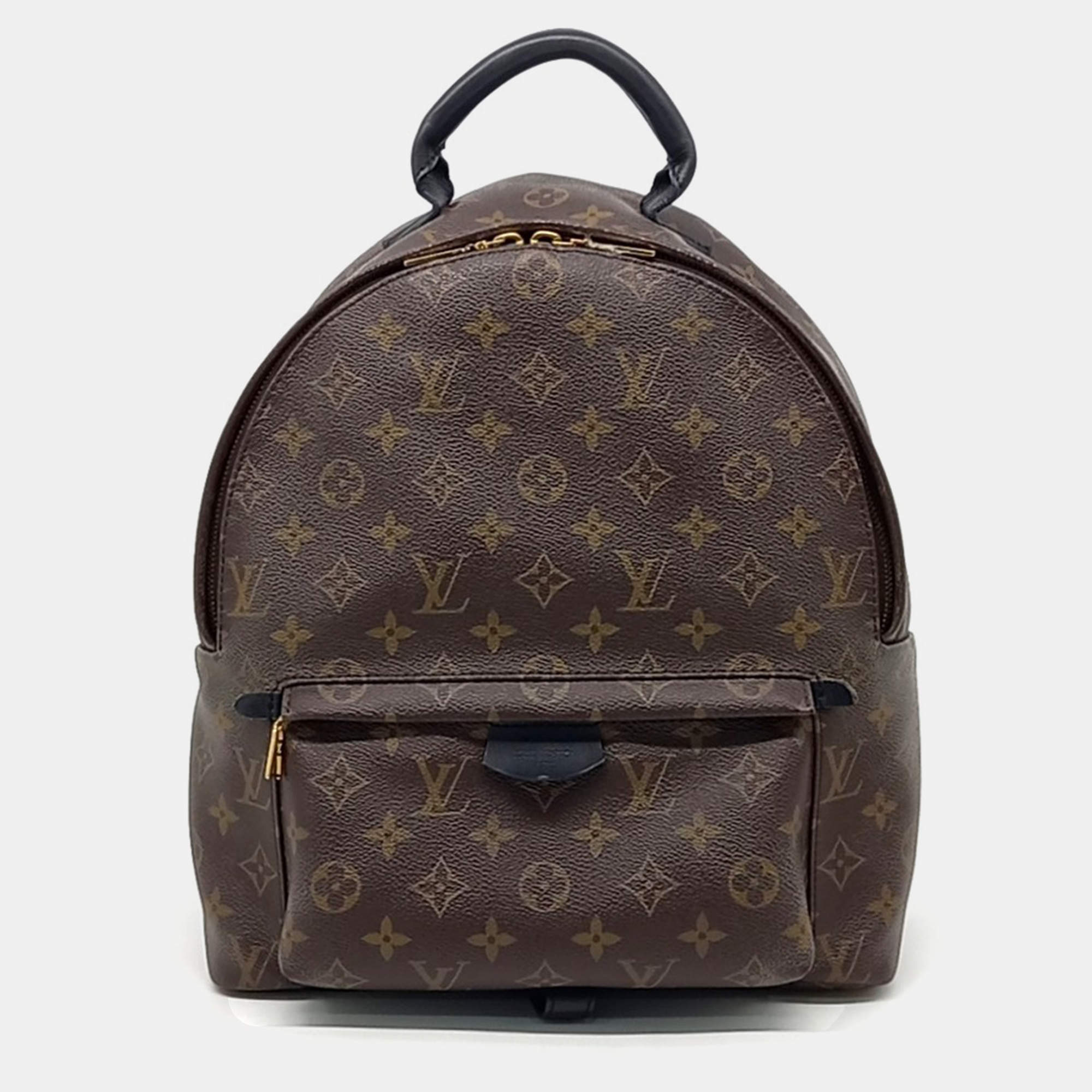 Louis Vuitton Brown Coated Canvas Monogram Palm Springs Backpack