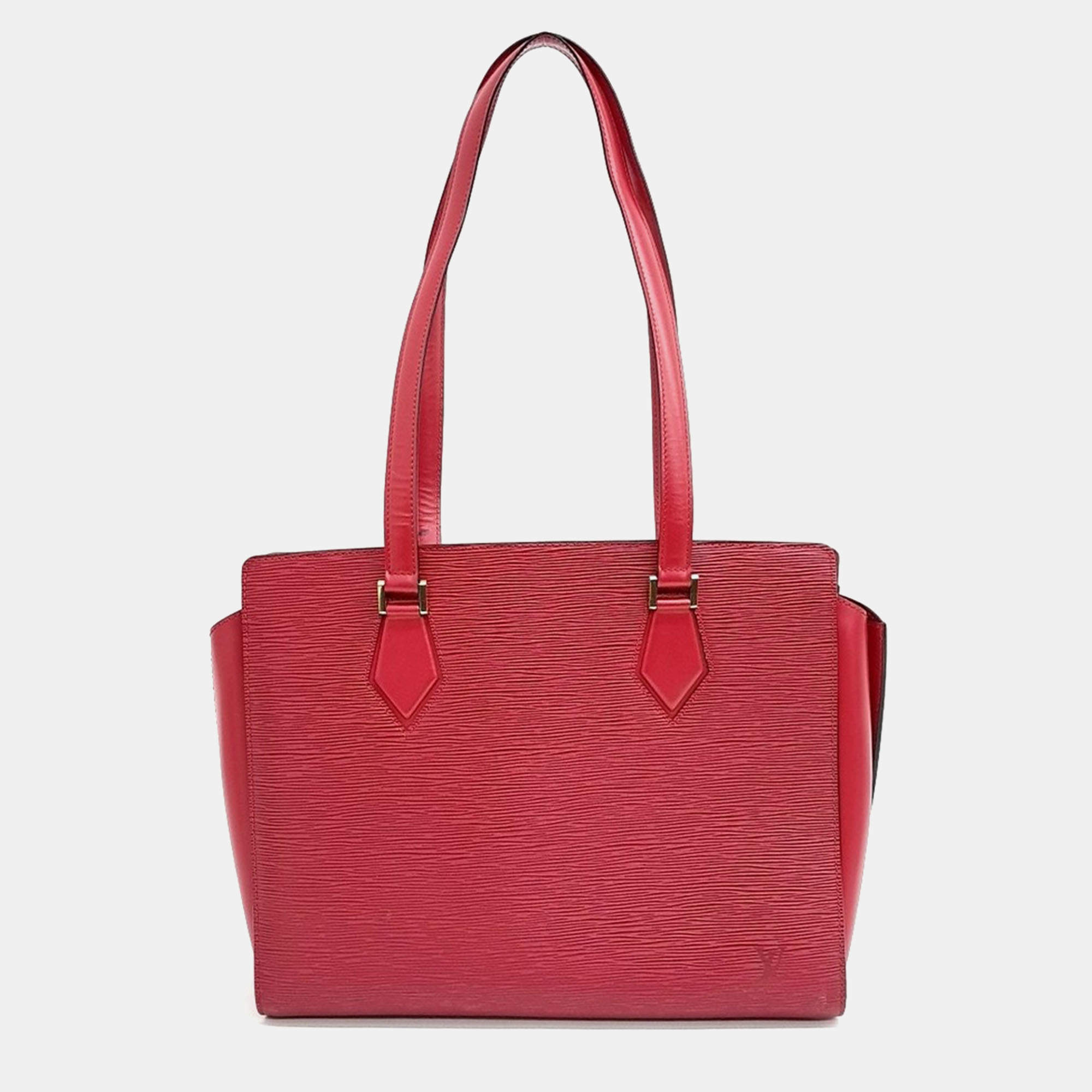Louis Vuitton Red Epi Leather Duplex Shoulder Bag