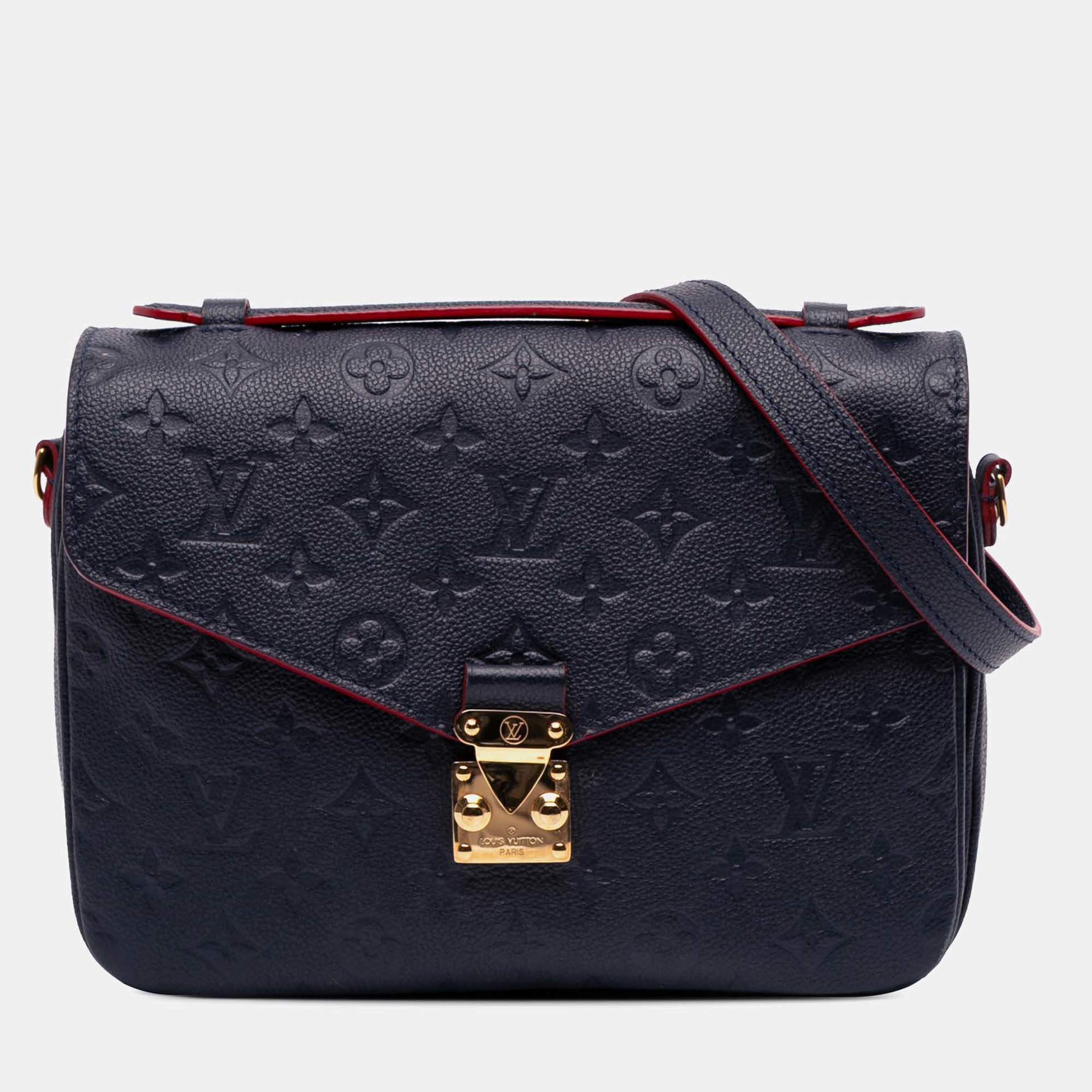 Louis Vuitton Navy Blue Monogram Empreinte Pochette Metis