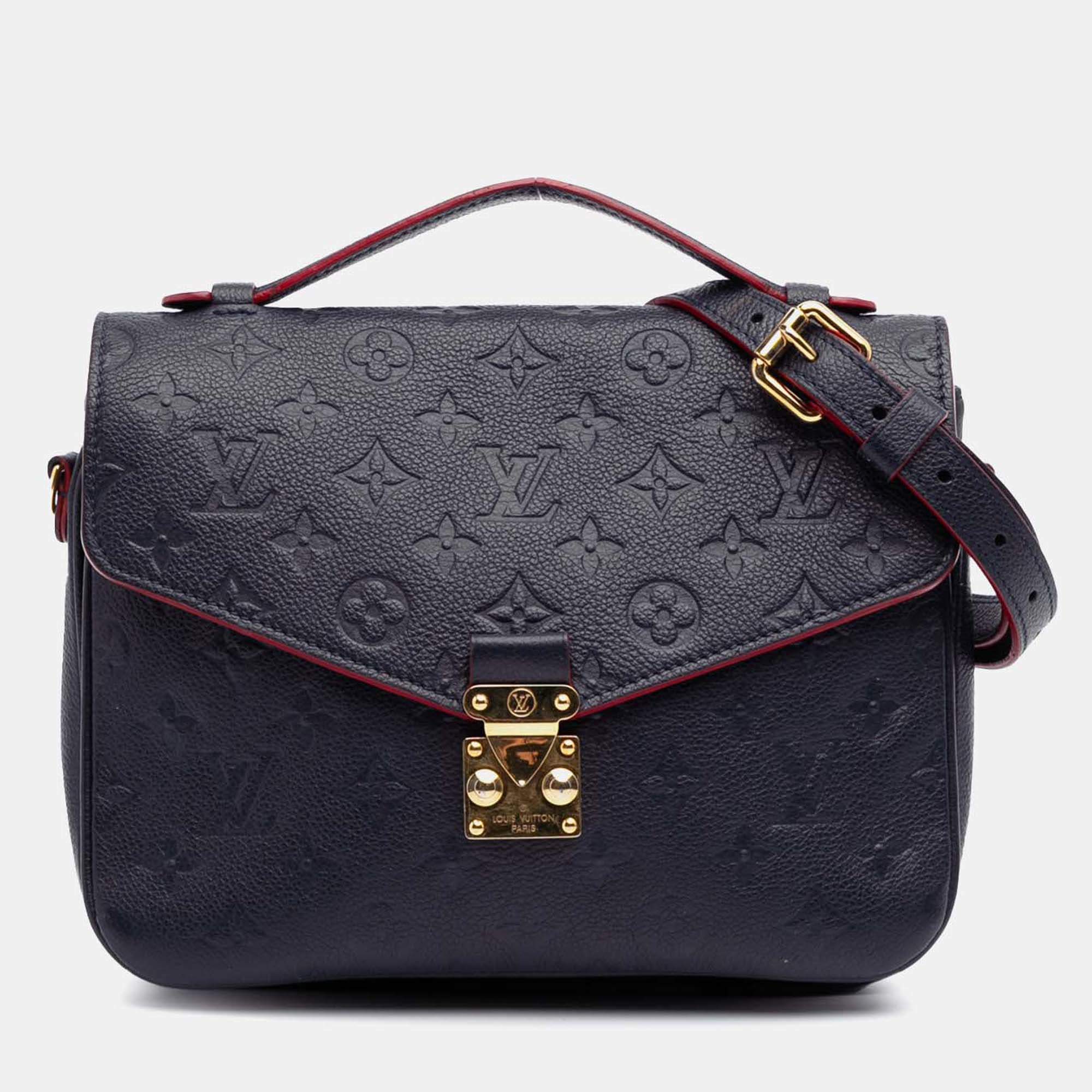 Louis Vuitton Navy Blue Monogram Empreinte Pochette Metis