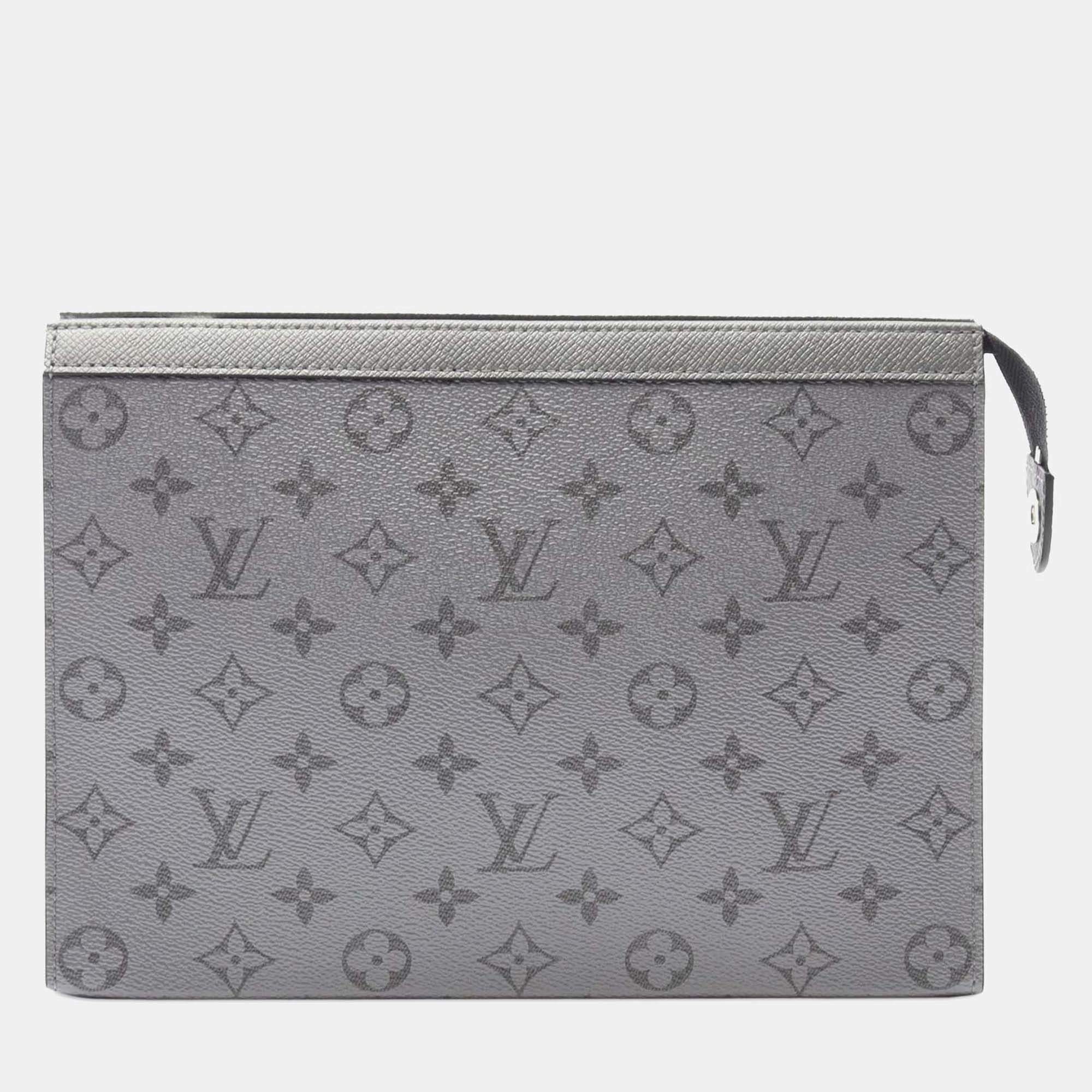 Louis Vuitton Grey Monogram Taigarama Pochette Voyage MM
