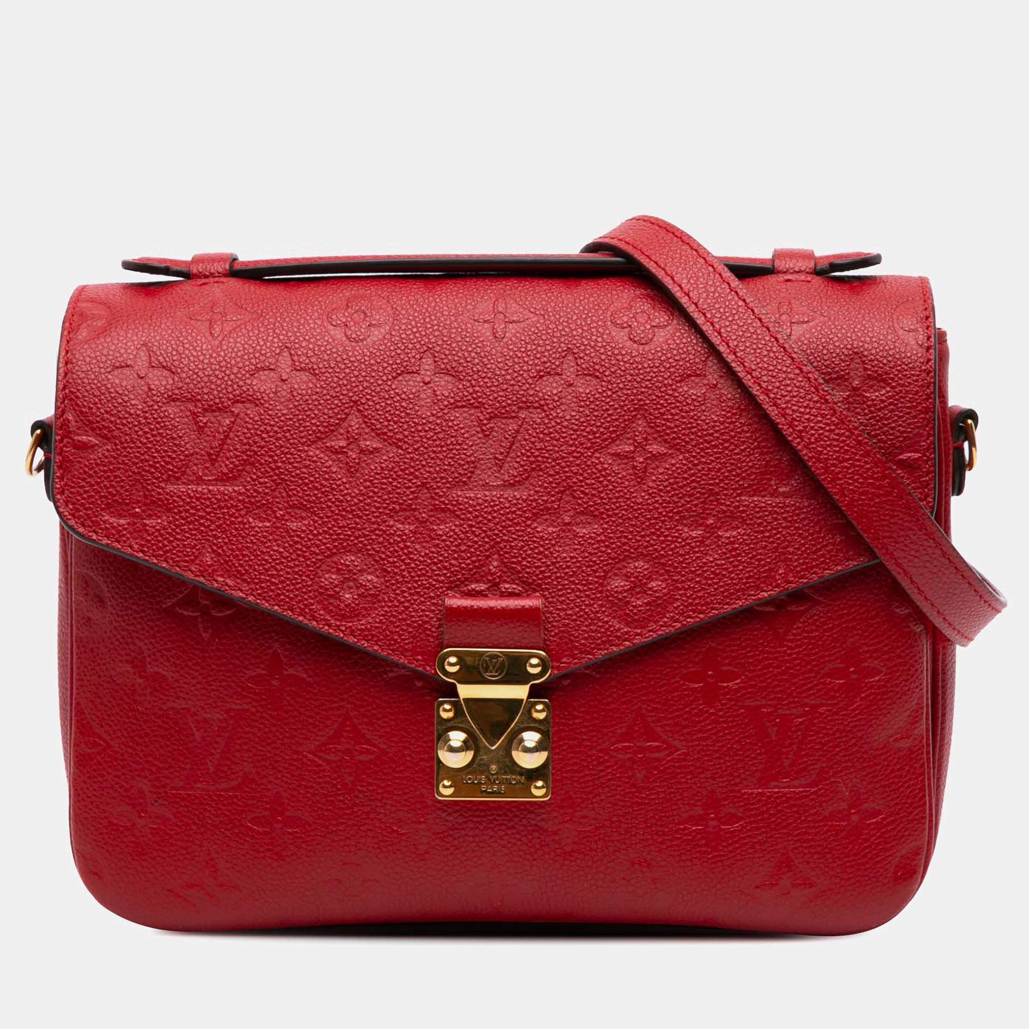 Louis Vuitton Red Monogram Empreinte Pochette Metis