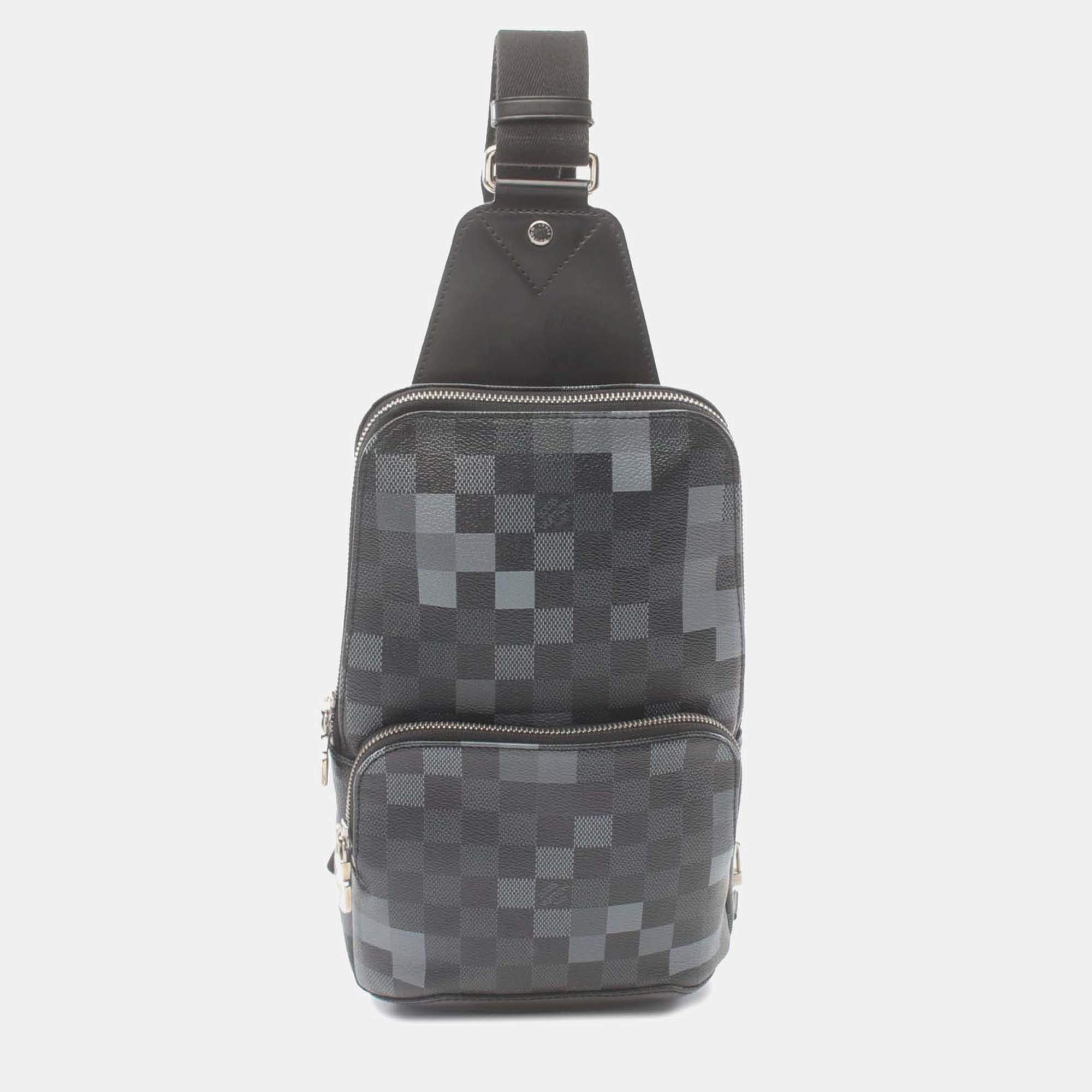 Louis Vuitton Black Damier Graphite Pixel Avenue Sling