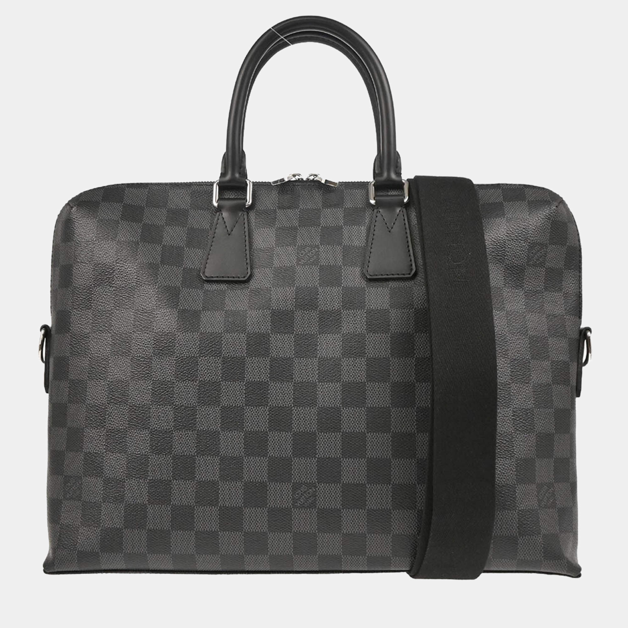 Louis Vuitton Porte Documents Jour Damier Graphite Canvas Bag