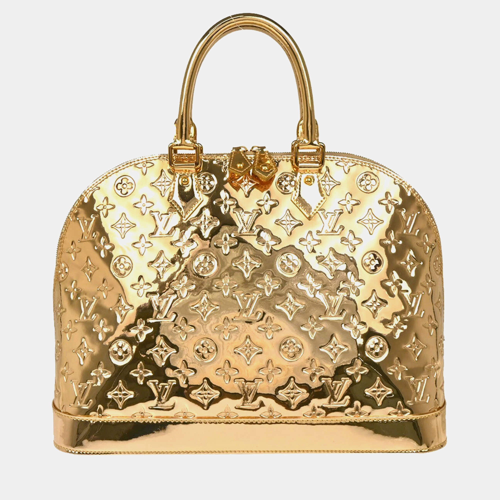 Louis Vuitton Alma MM Gold Monogram Miroir Handbag