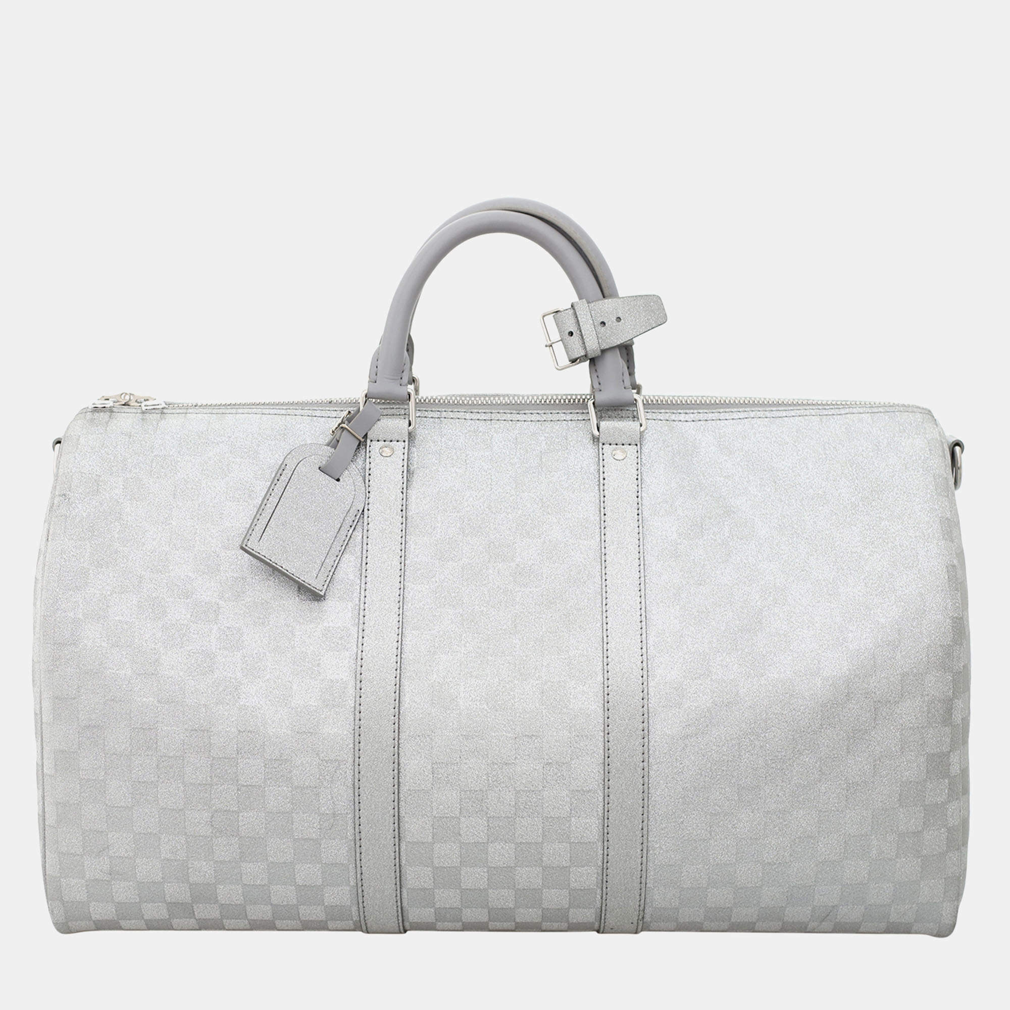 Louis Vuitton Damier Glitter Keepall Bandouliere 50 Silver Bag