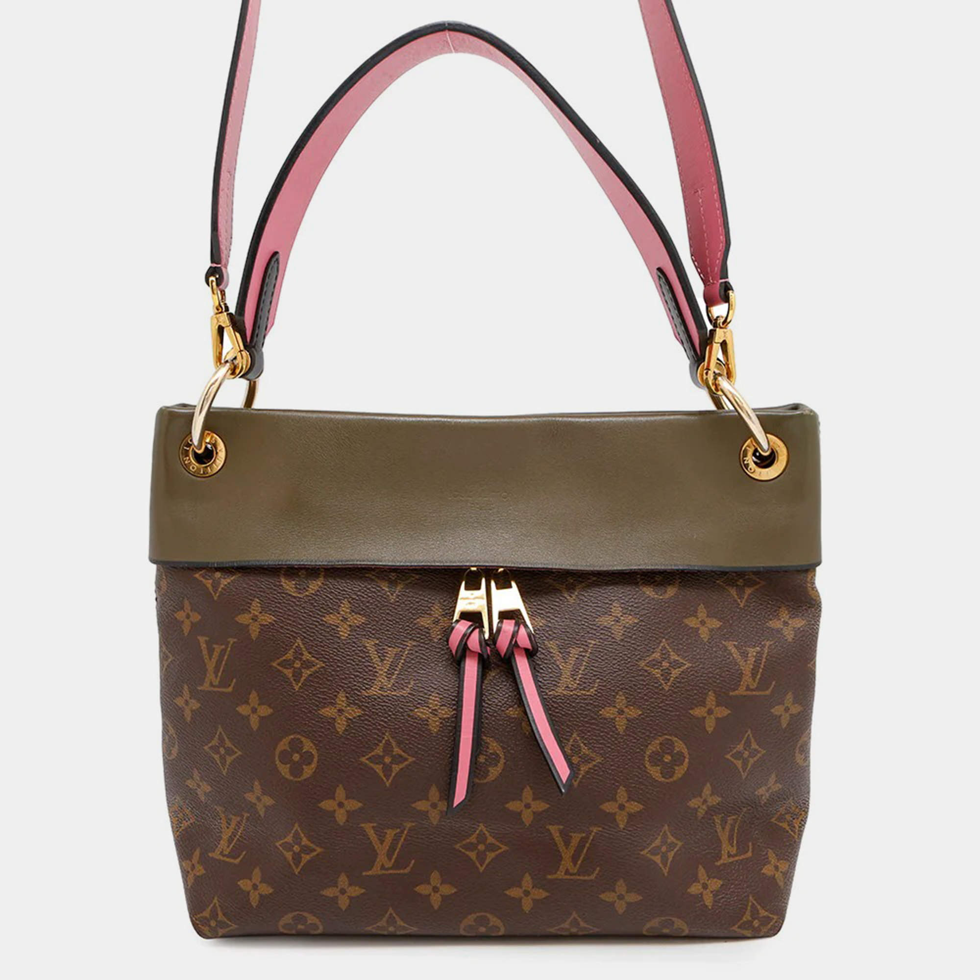 Louis Vuitton Tuileries Besace Khaki/Pink Monogram Canvas Bag