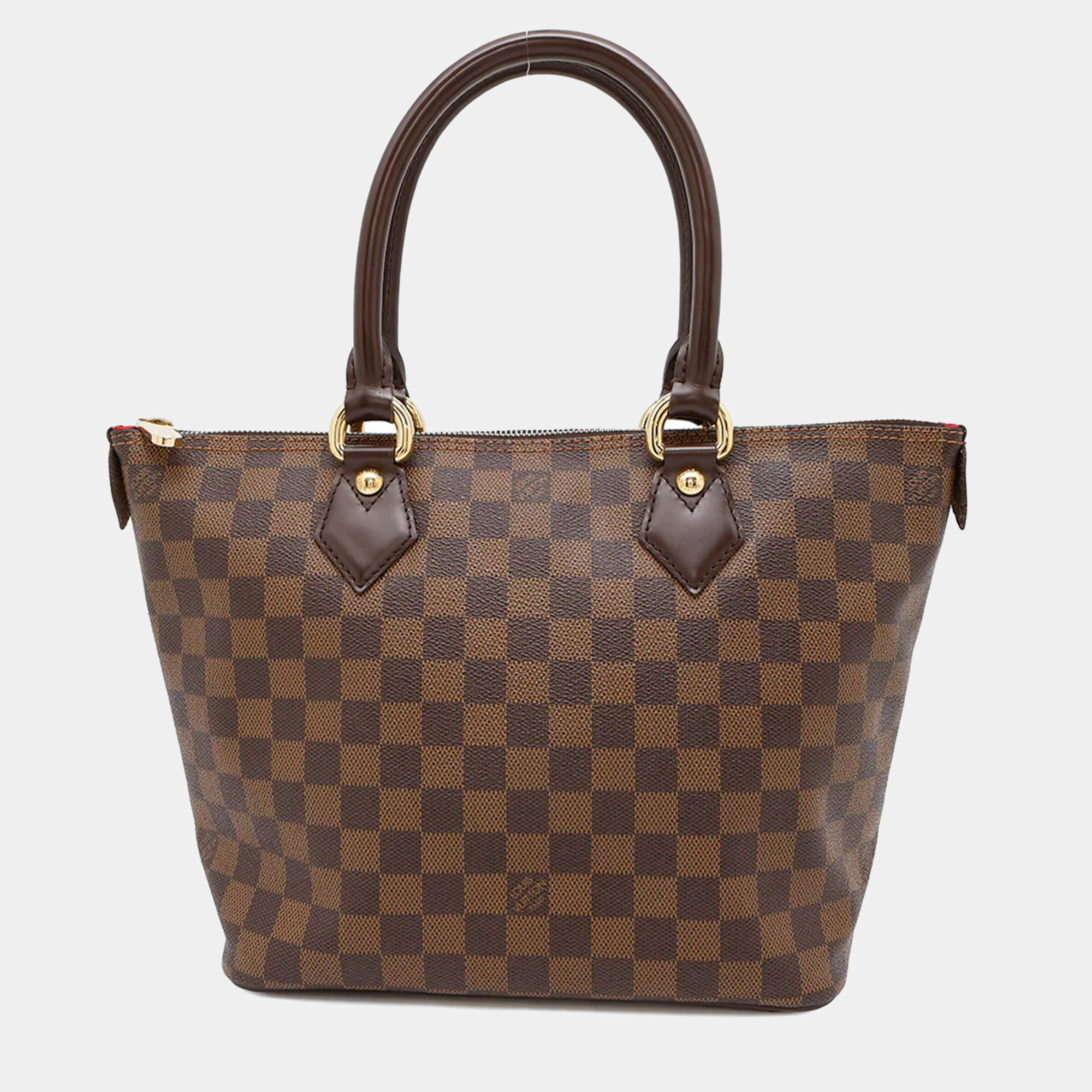 Louis Vuitton Saleya PM Red Damier Ebene Canvas Tote