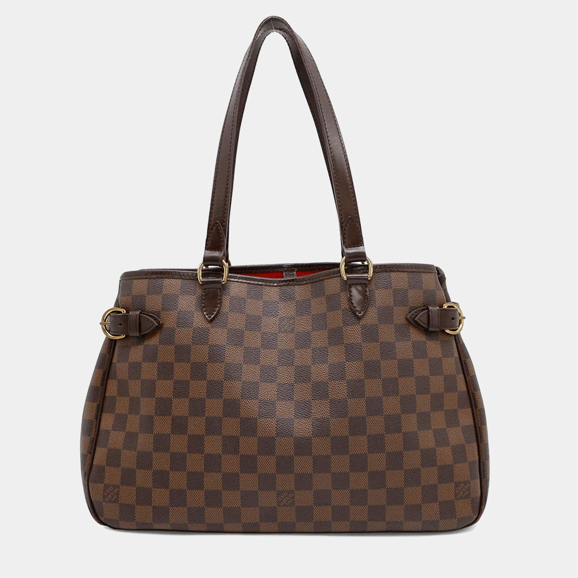Louis Vuitton Batignolles Horizontal Red Damier Ebene Canvas Tote