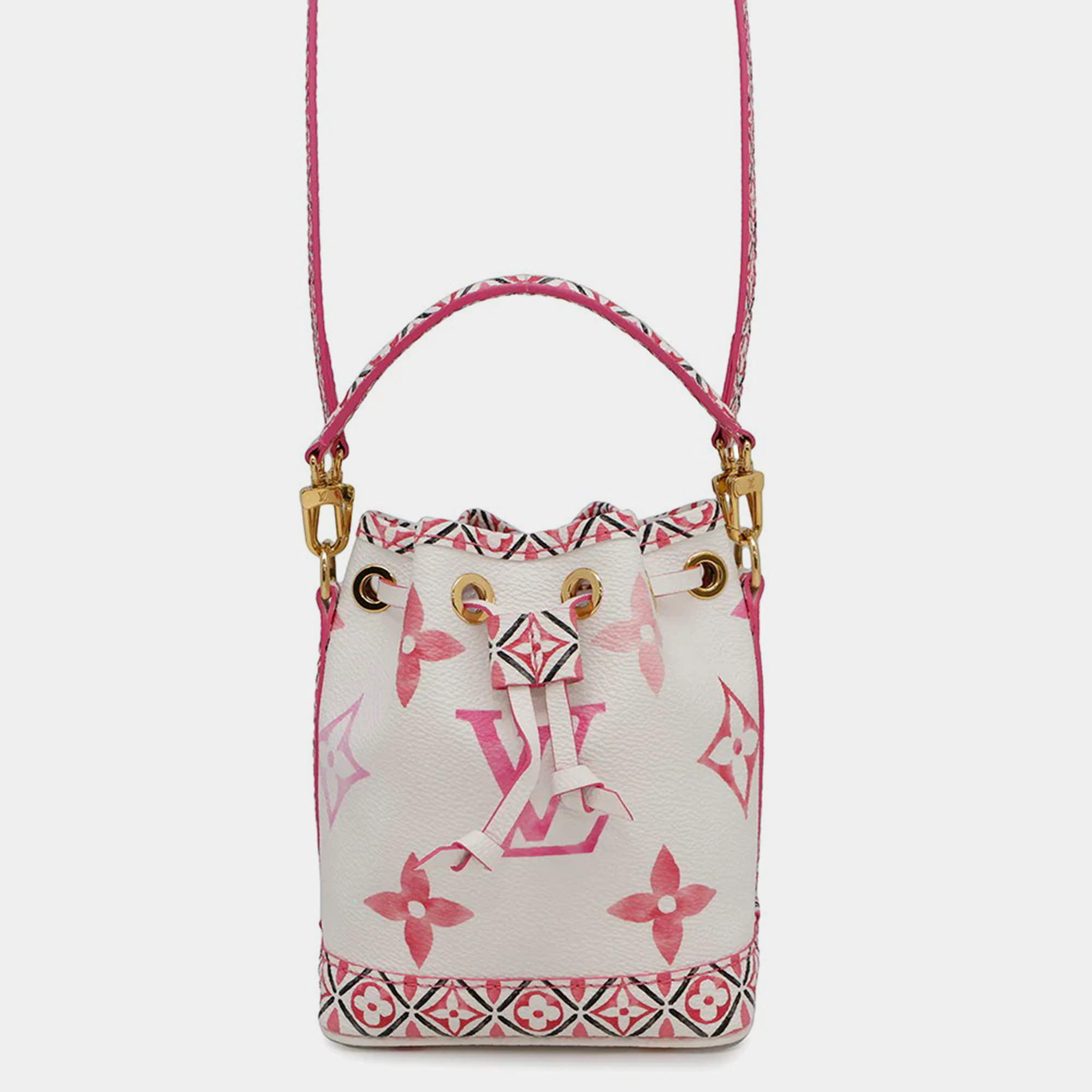 Louis Vuitton Nano Noe Rose Monogram Visor Pool Bag
