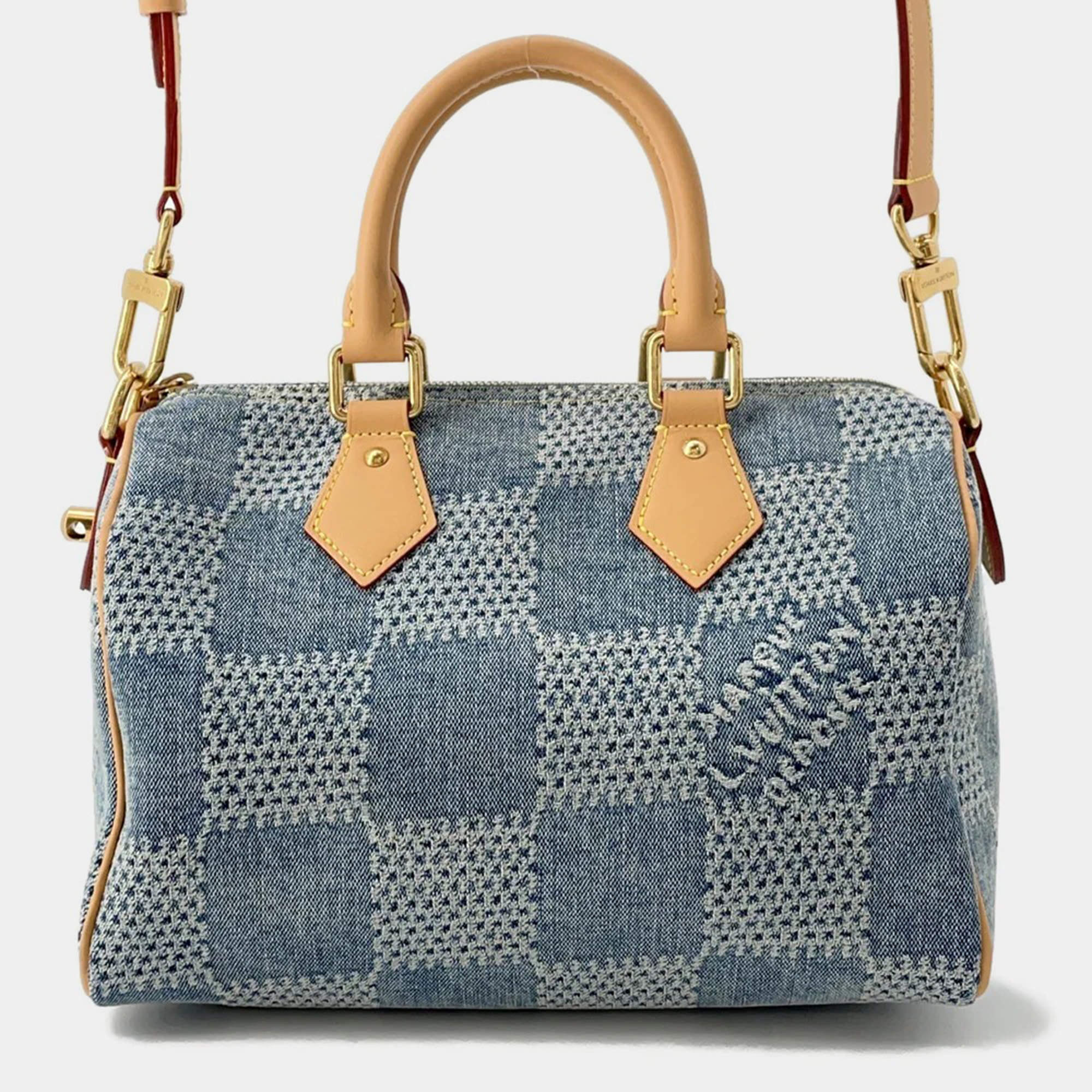 Louis Vuitton Speedy Bandouliere Blue Damier Denim Size 25