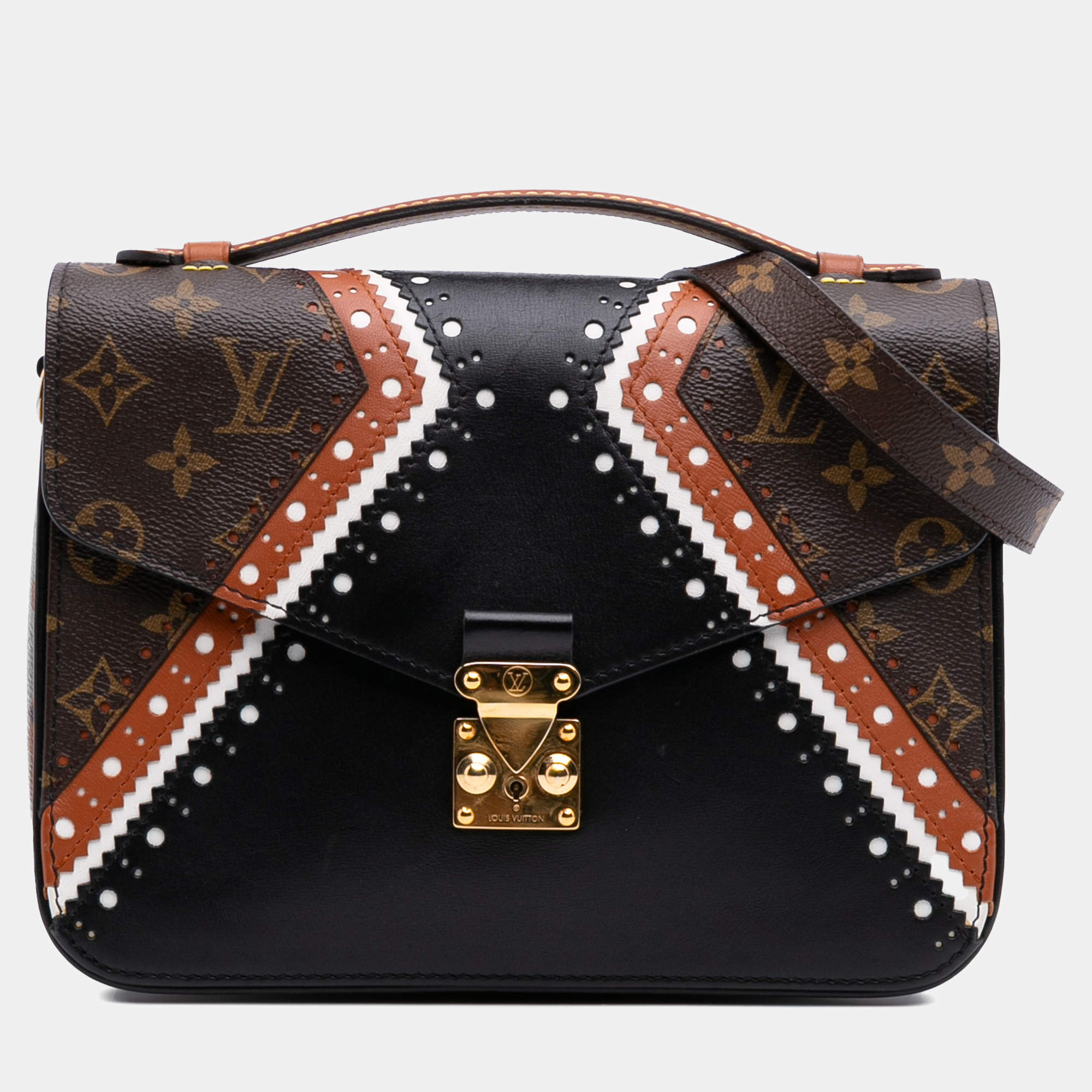 Louis Vuitton Black/Brown Monogram Brogue Pochette Metis