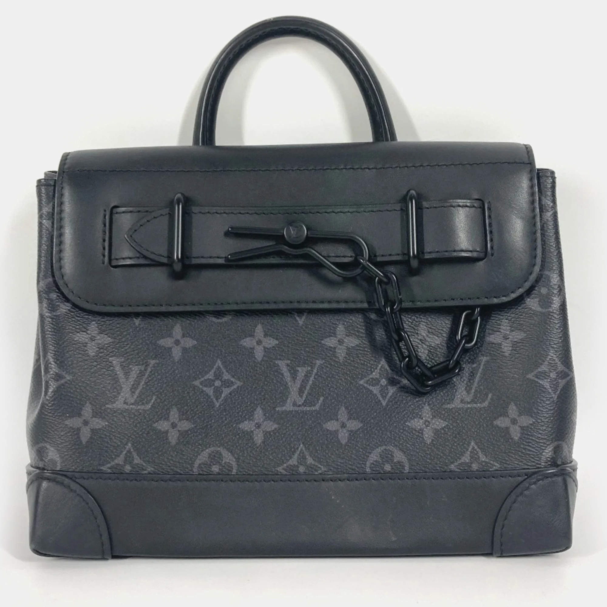Louis Vuitton Steamer PM Black Monogram Eclipse Canvas Crossbody Bag