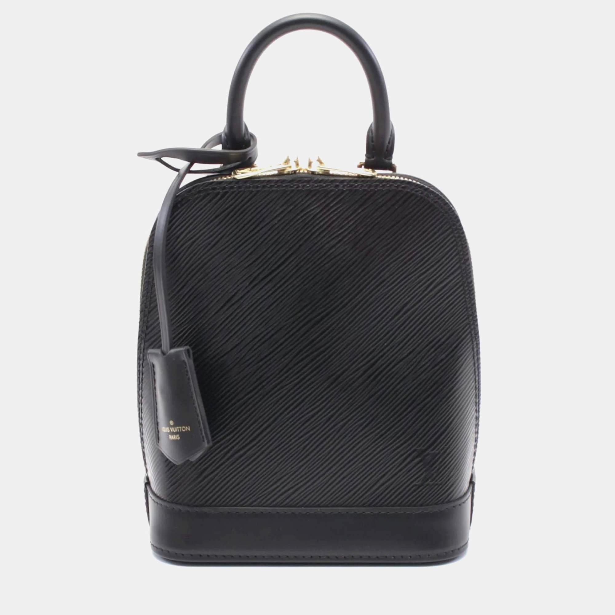 Louis Vuitton Alma Backpack Epi Noir Bag Leather Black