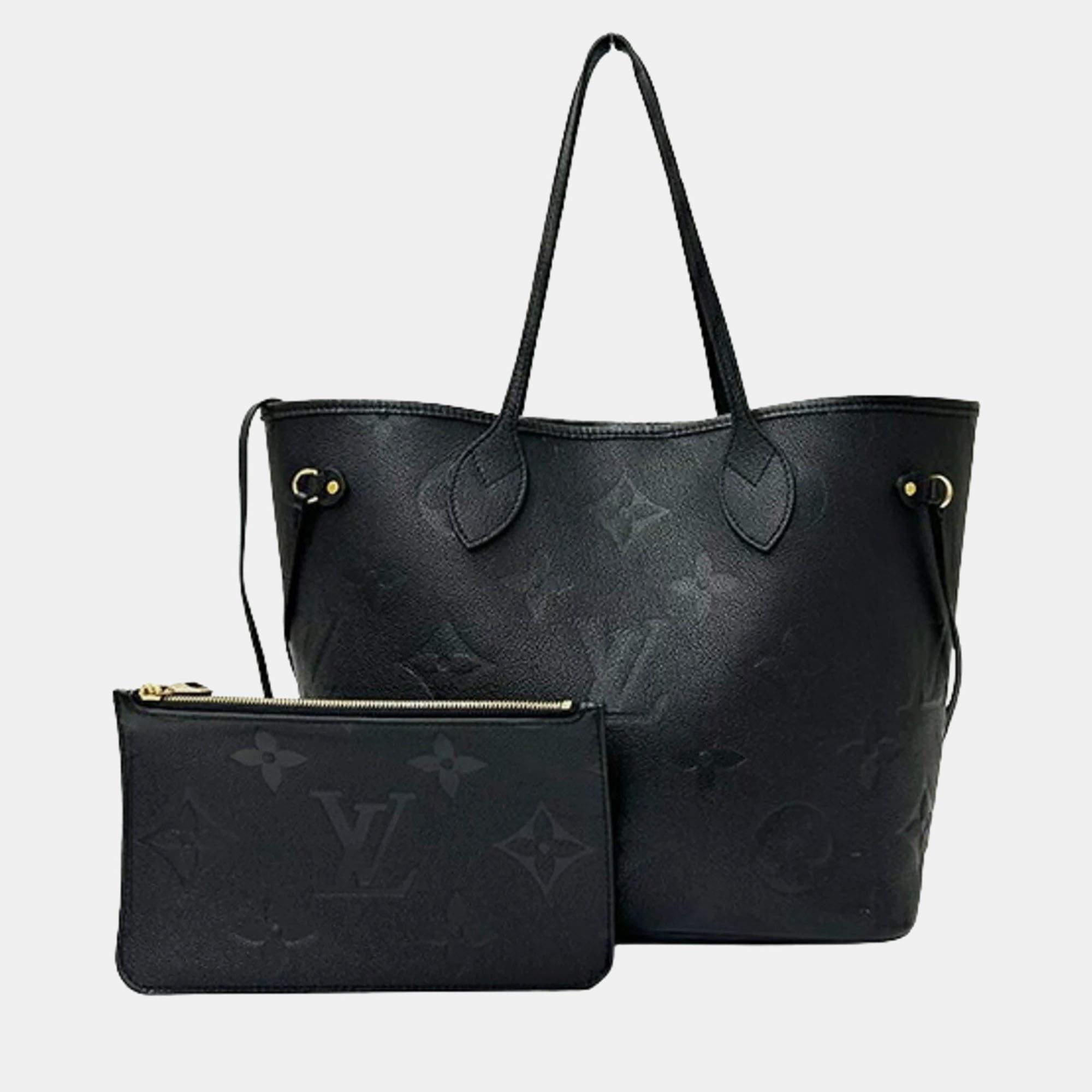 Louis Vuitton Bag Monogram Empreinte Tote Neverfull Mm Noir Black