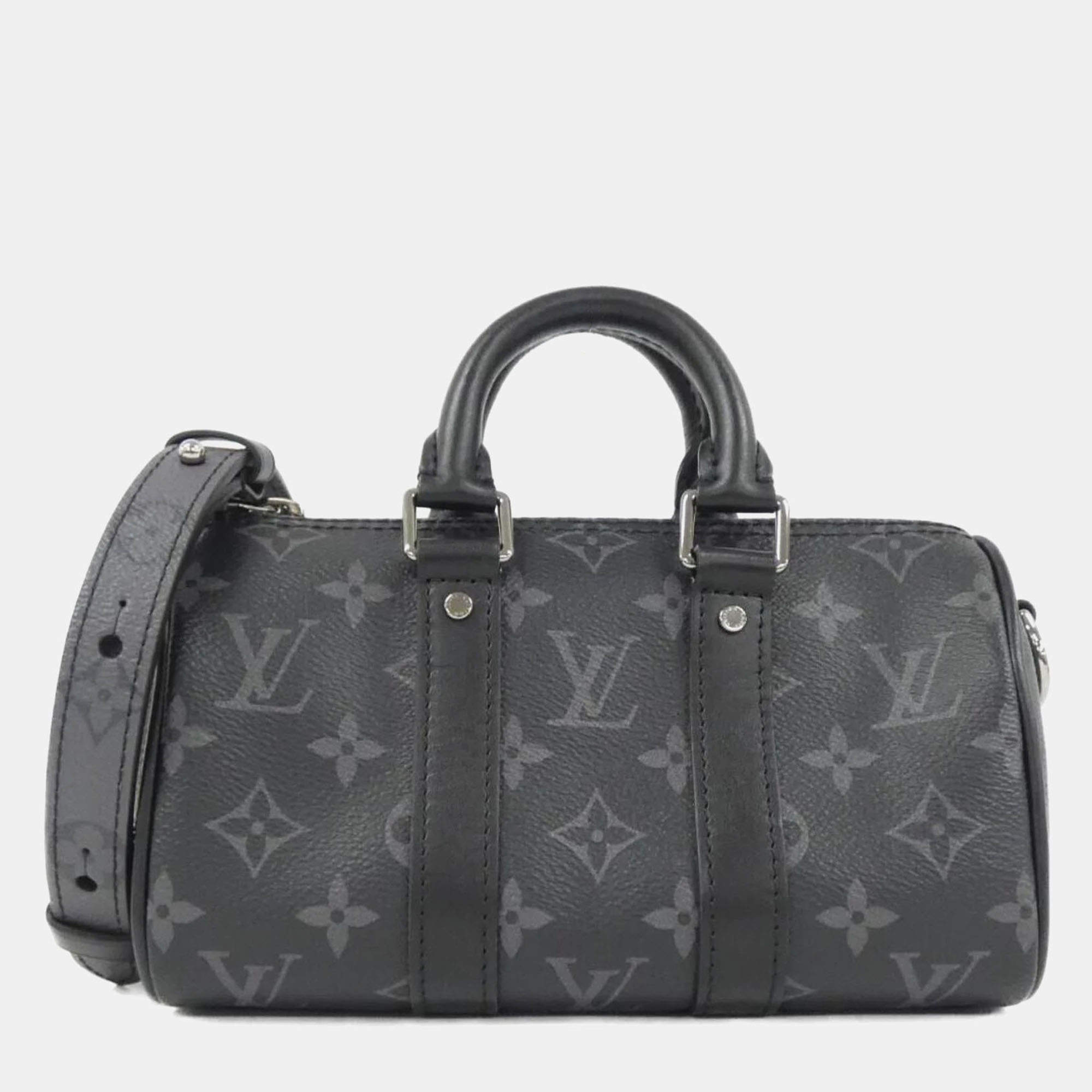 Louis Vuitton Monogram Eclipse Reverse Keepall Xs Boston Bag