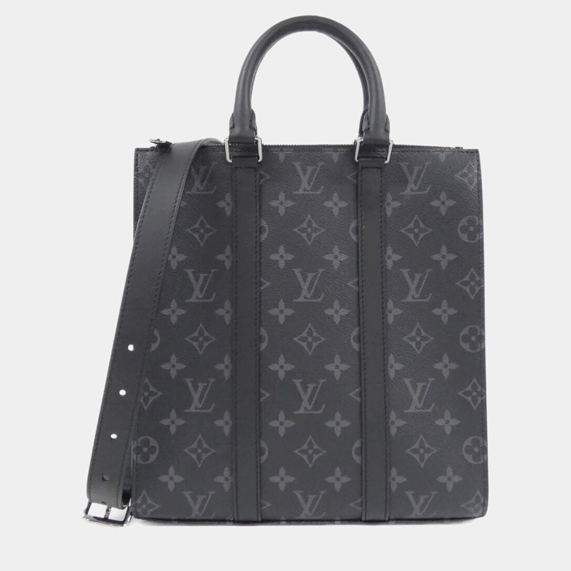 Louis Vuitton Monogram Eclipse Sac Plat Cross Handbag