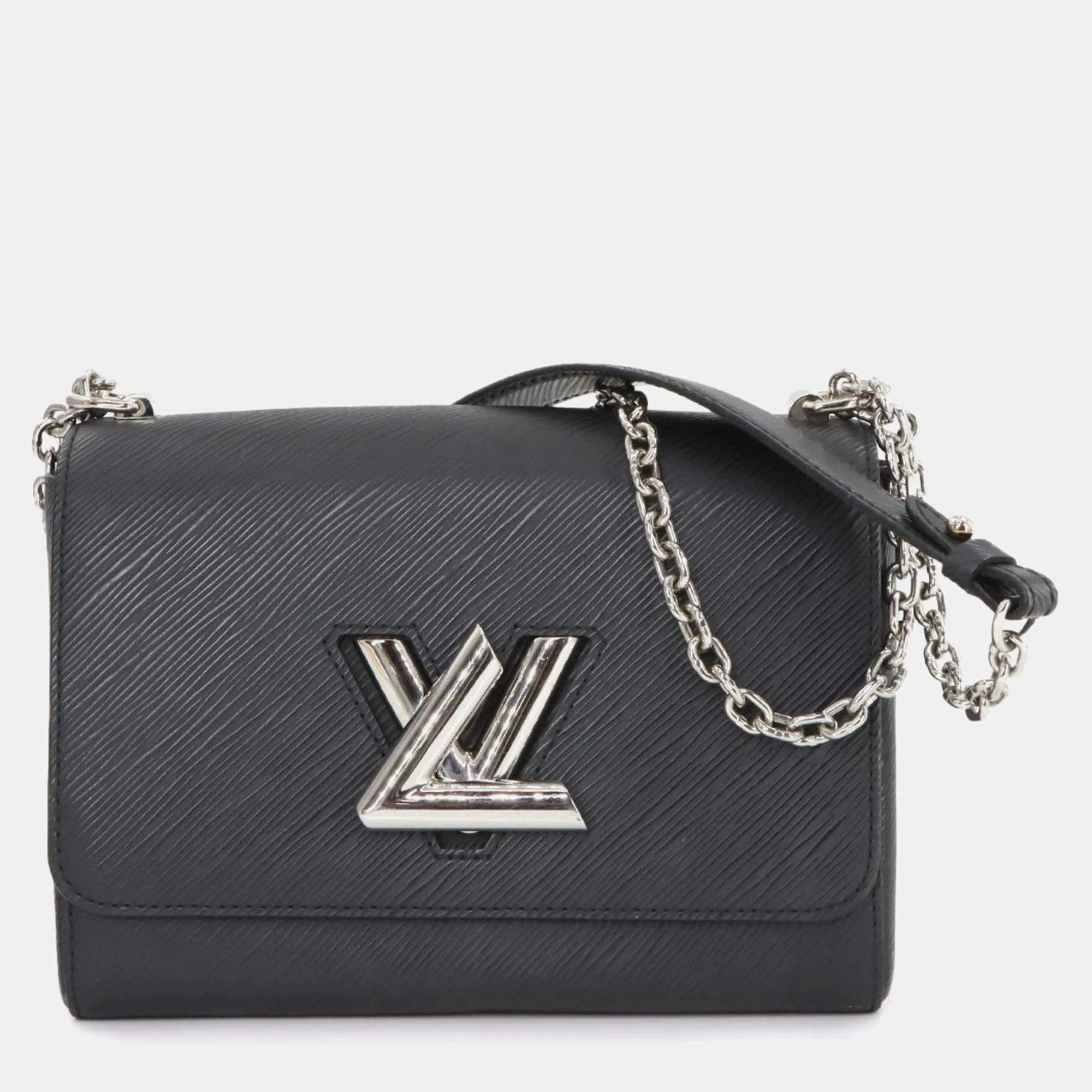 Louis Vuitton Epi Twist Mm Chain Shoulder Bag Leather Noir