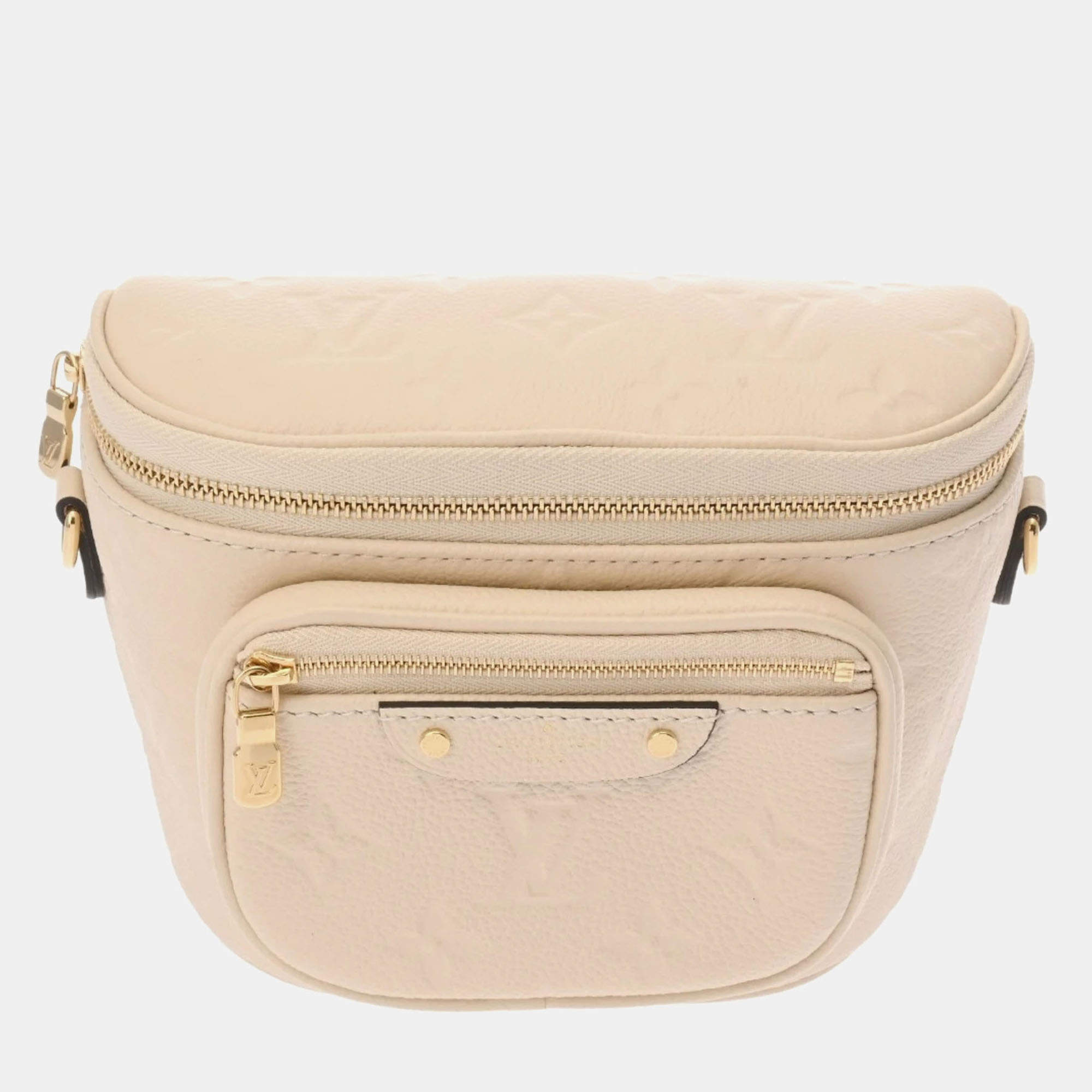 Louis Vuitton Monogram Empreinte Mini Bum Bag Creme Leather