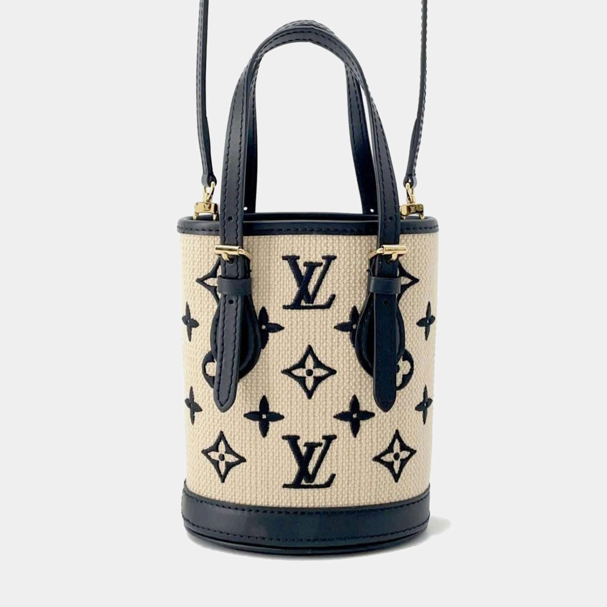 Louis Vuitton Monogram Nano Baguette Black Shoulder Bag