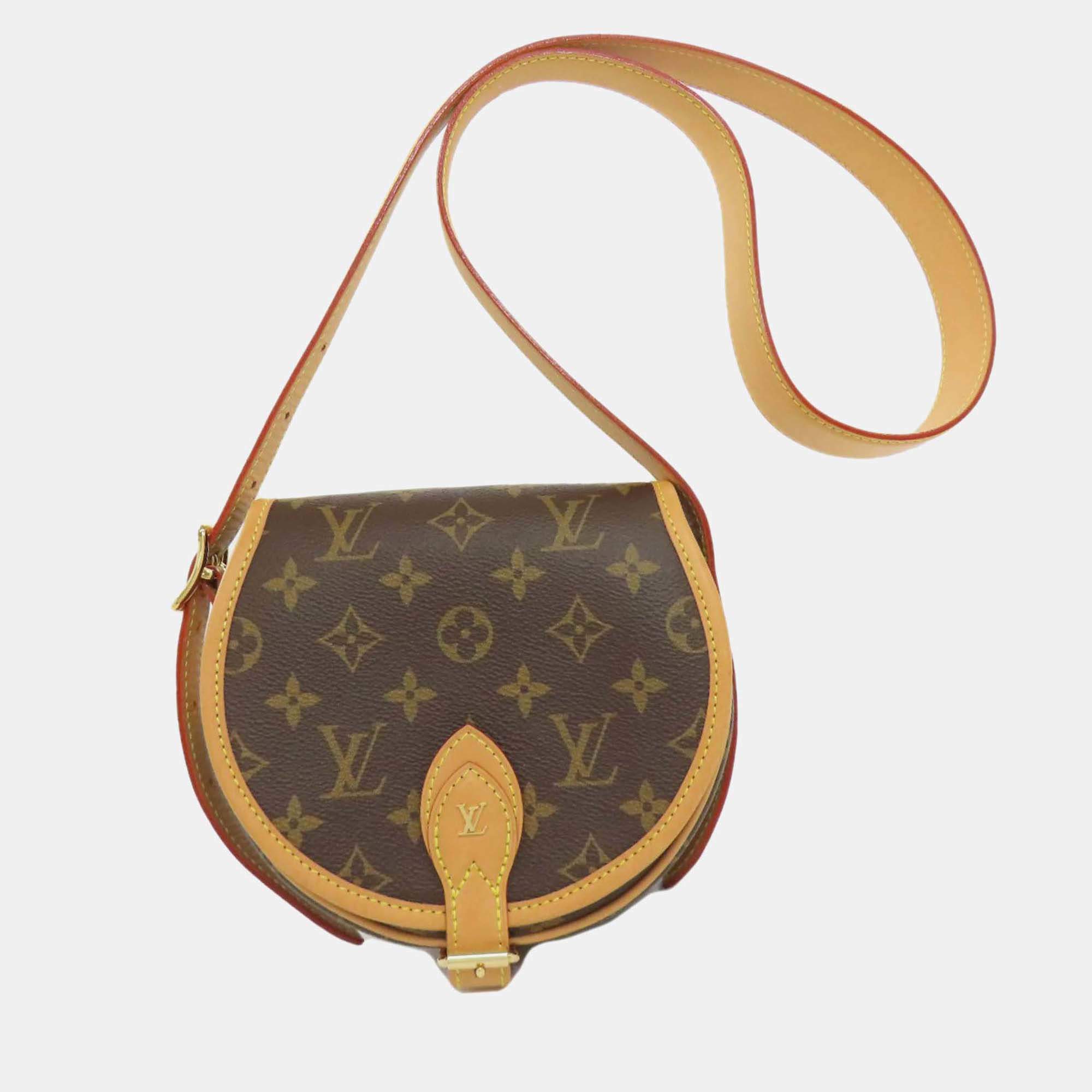 Pre Owned Louis Vuitton Tambourin NM Brown Monogram Shoulder Bag 