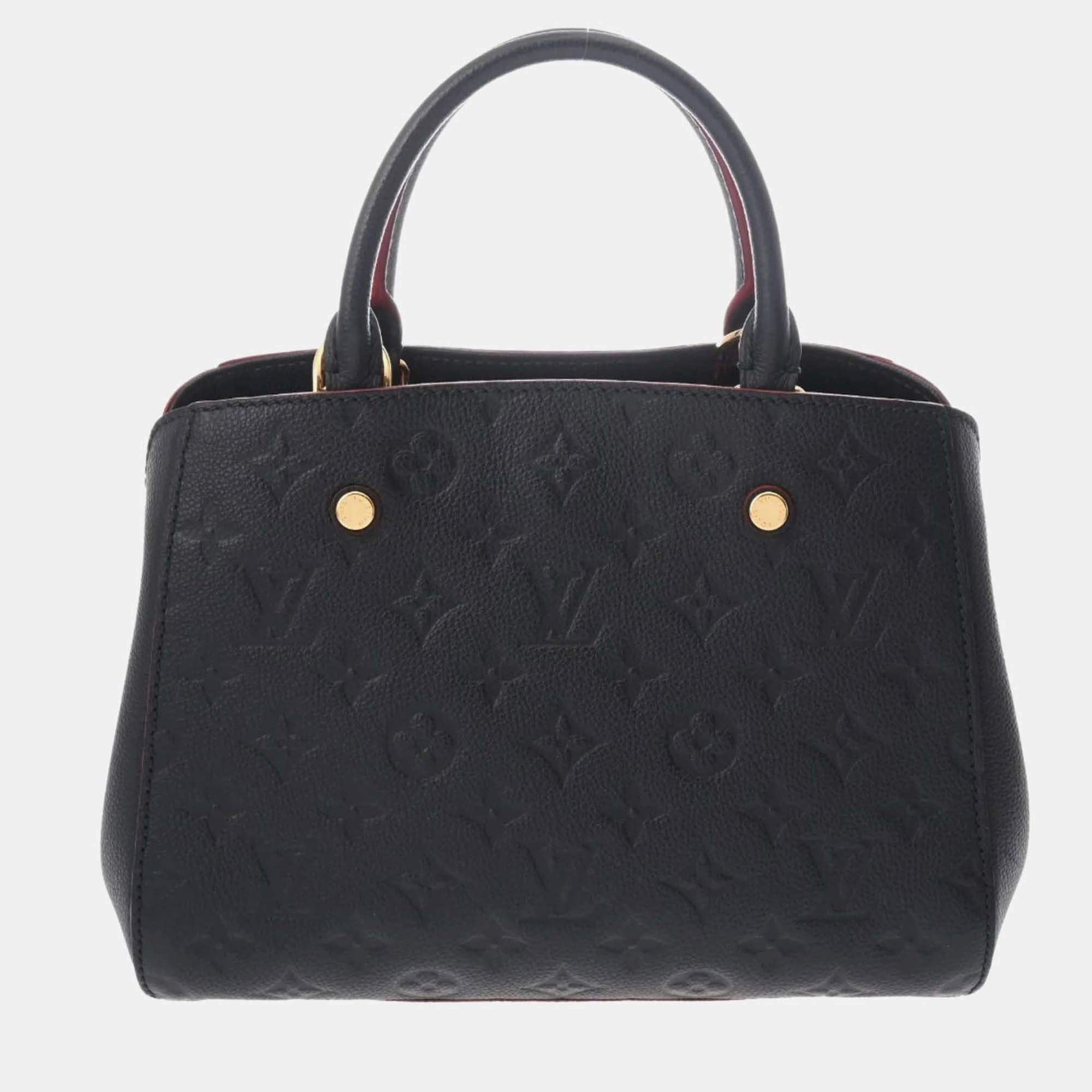 Louis Vuitton Monogram Empreinte Montaigne Bb 2Way Marine Rouge Leather Handbag