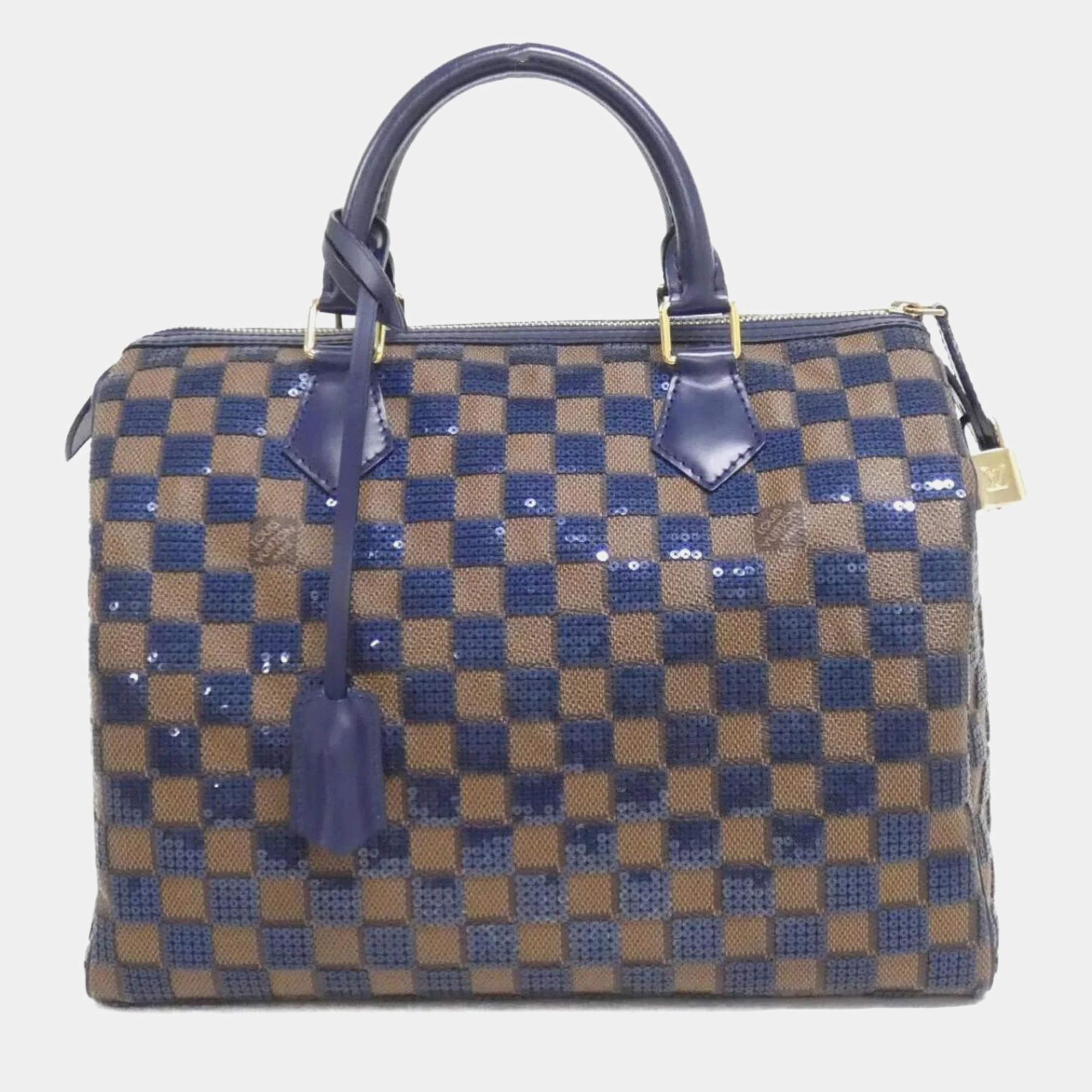 Louis Vuitton Damier Paillette Speedy 30Cm Boston Bag