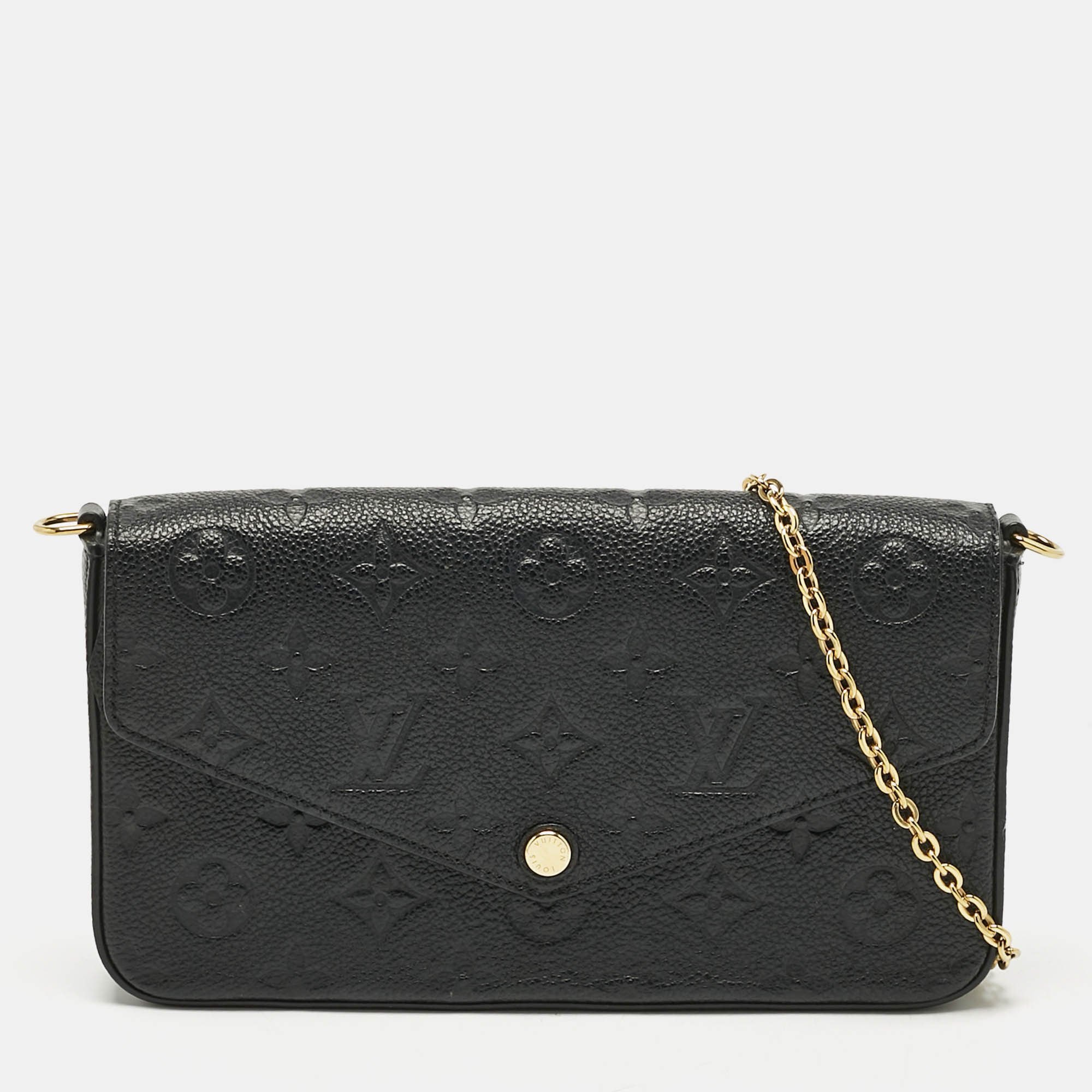 Louis Vuitton Black Monogram Empreinte Leather Felicie Pochette Bag