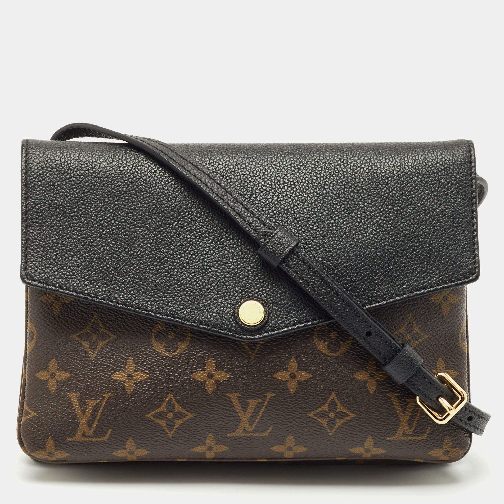 Louis Vuitton Black Monogram Canvas and Leather Twinset Bag