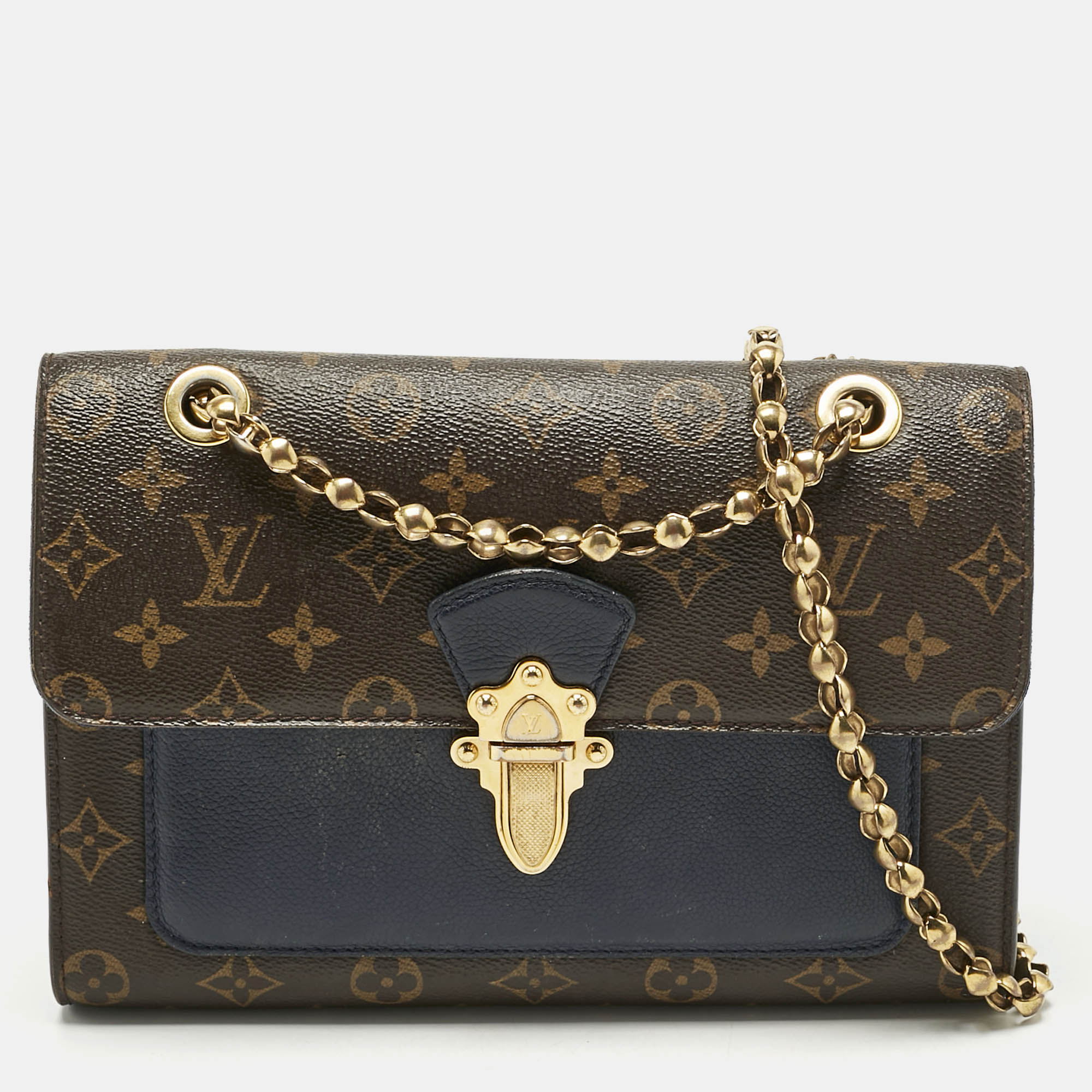 Louis Vuitton Blue Marine Monogram Canvas Victoire Bag
