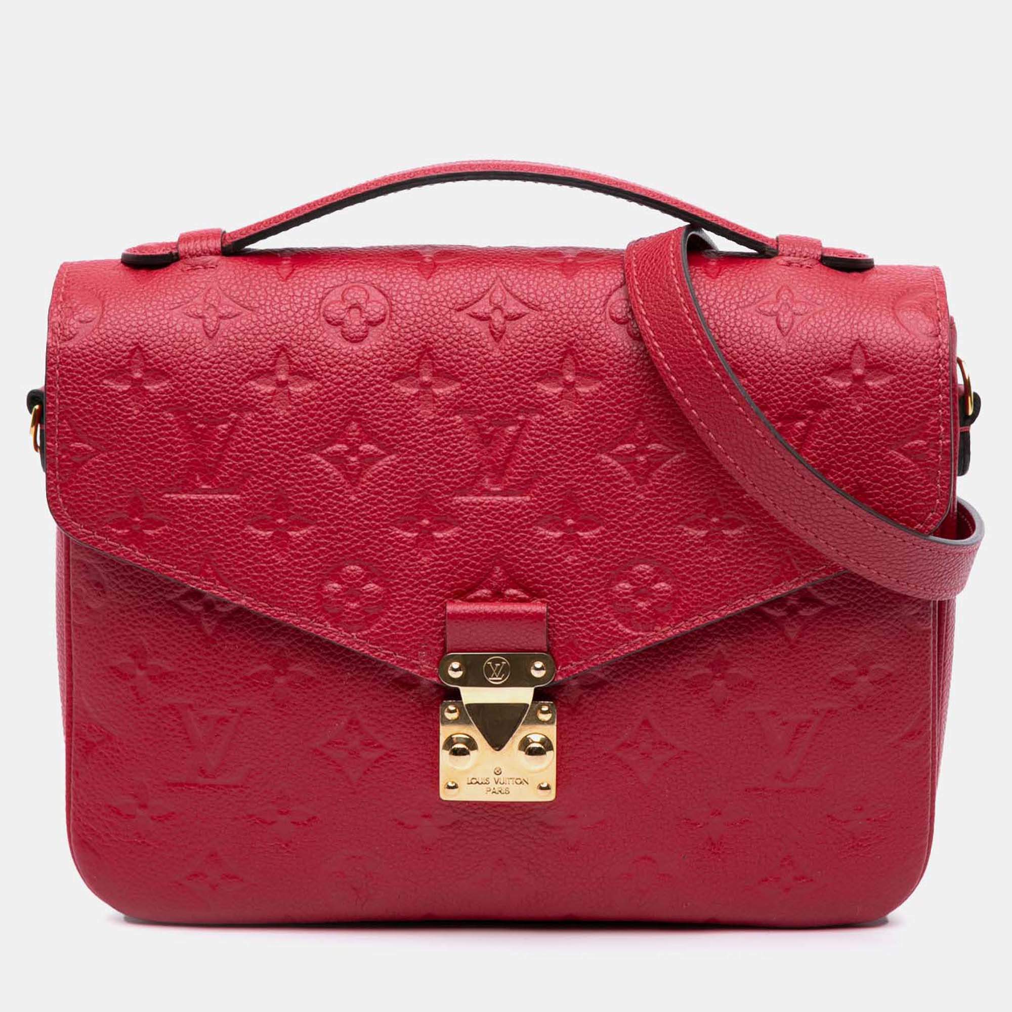 Louis Vuitton Red Monogram Empreinte Pochette Metis