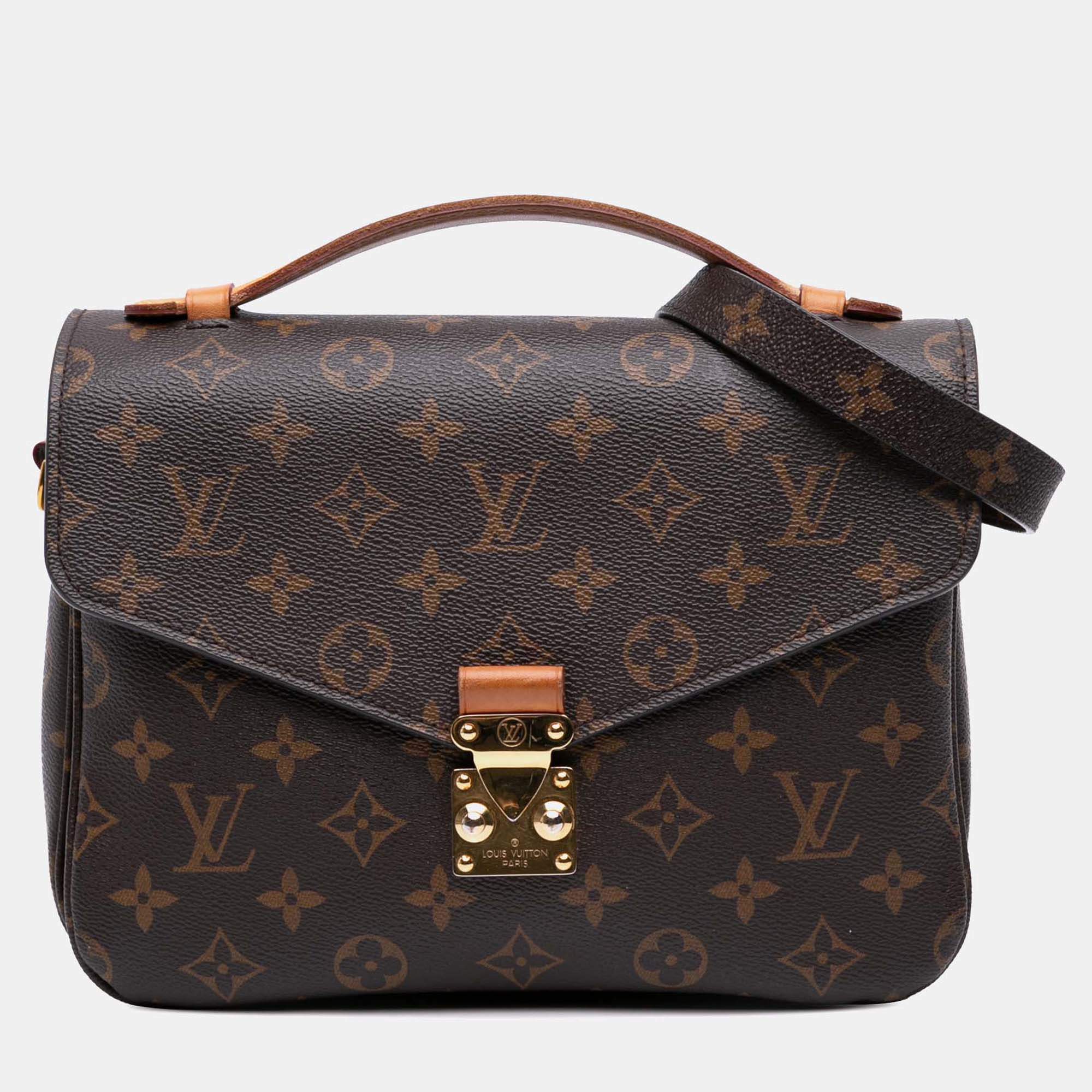Louis Vuitton Brown Monogram Pochette Metis