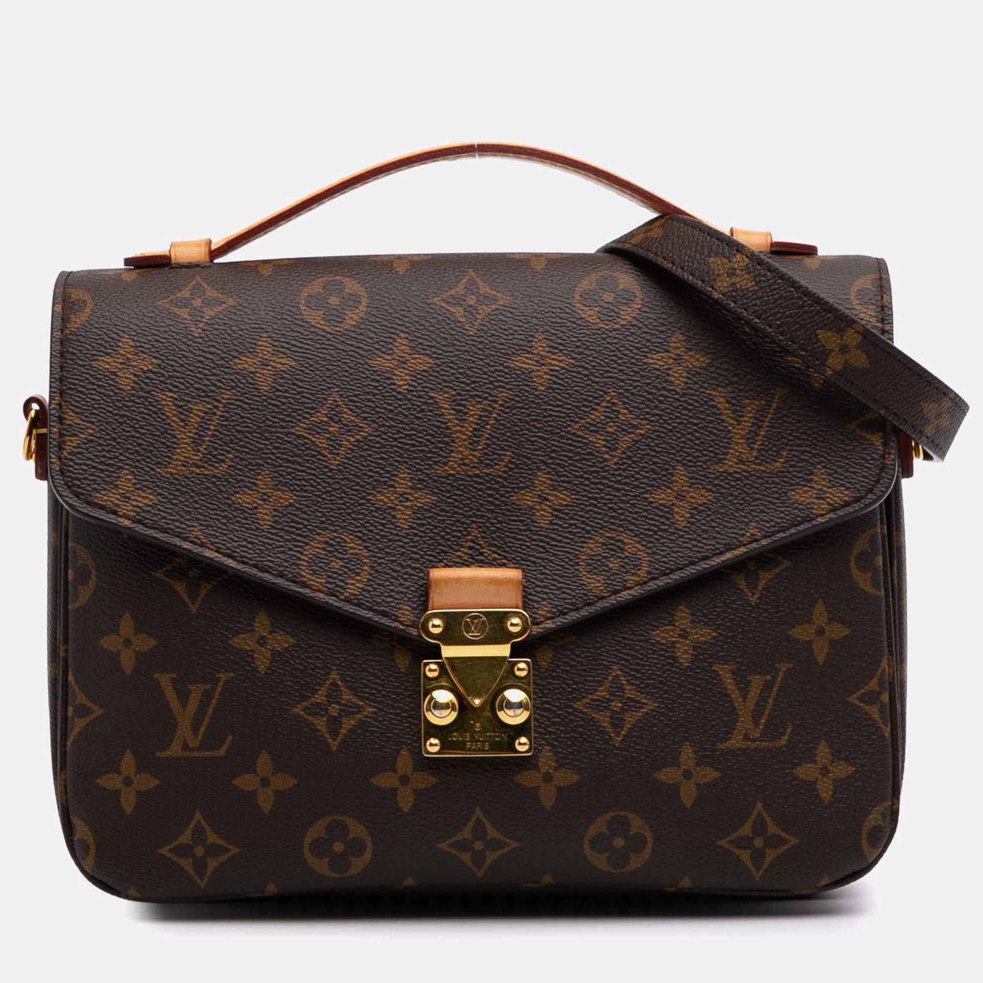 Louis Vuitton Brown Monogram Pochette Metis