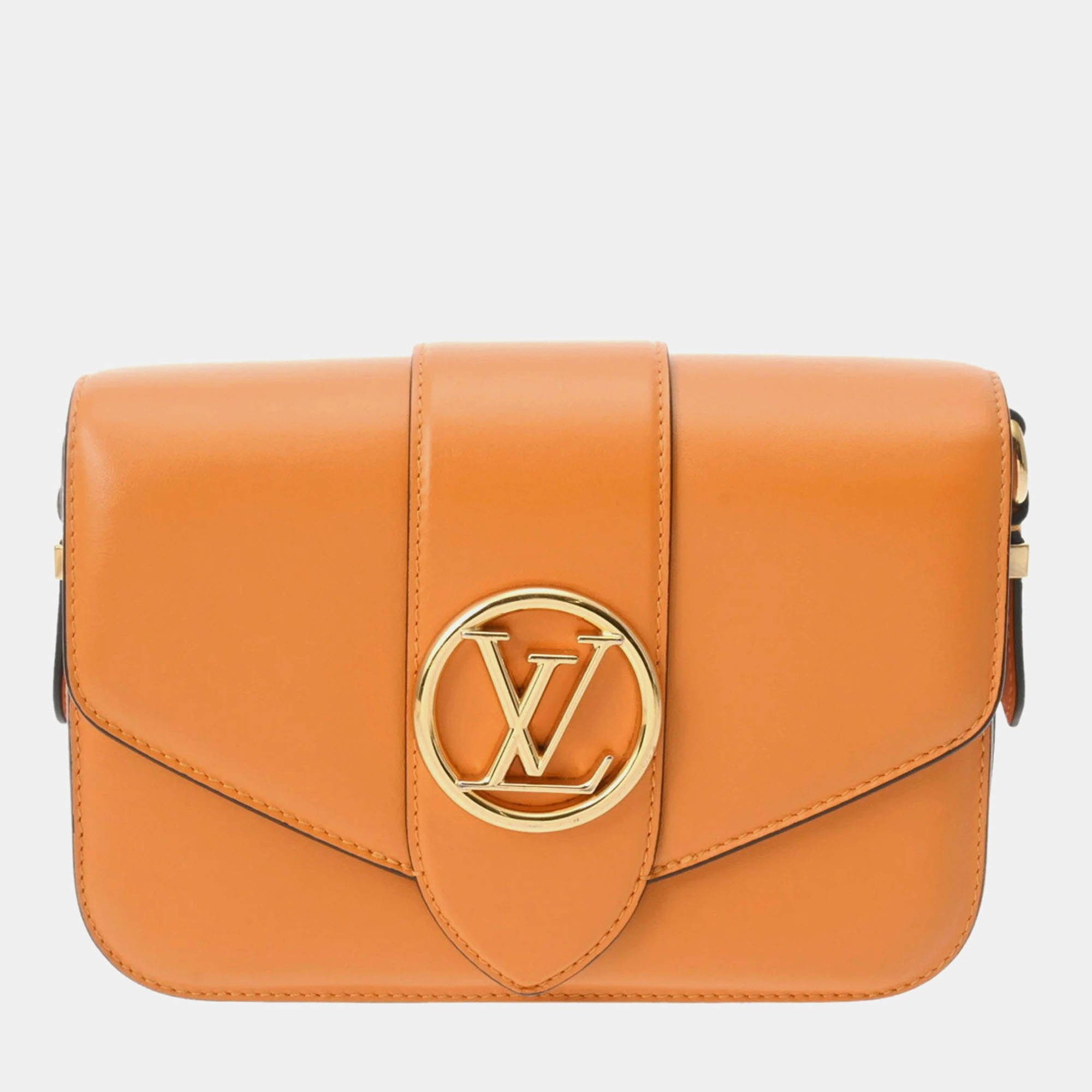 Pre Owned Louis Vuitton LV Pont Neuf Summer Gold Leather Shoulder Bag