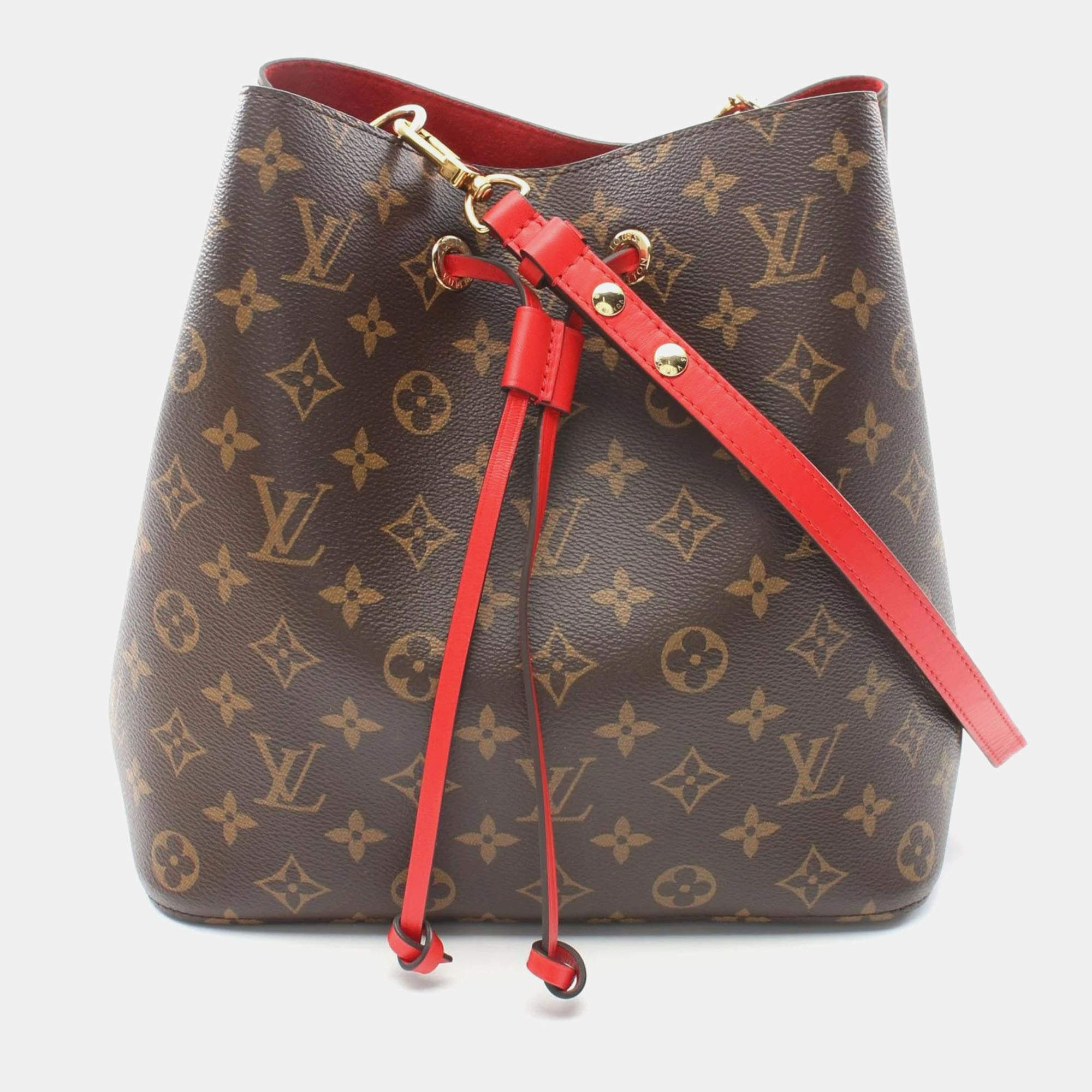 Louis Vuitton Brown Coated Canvas Leather Monogram Neonoe Shoulder Bag 