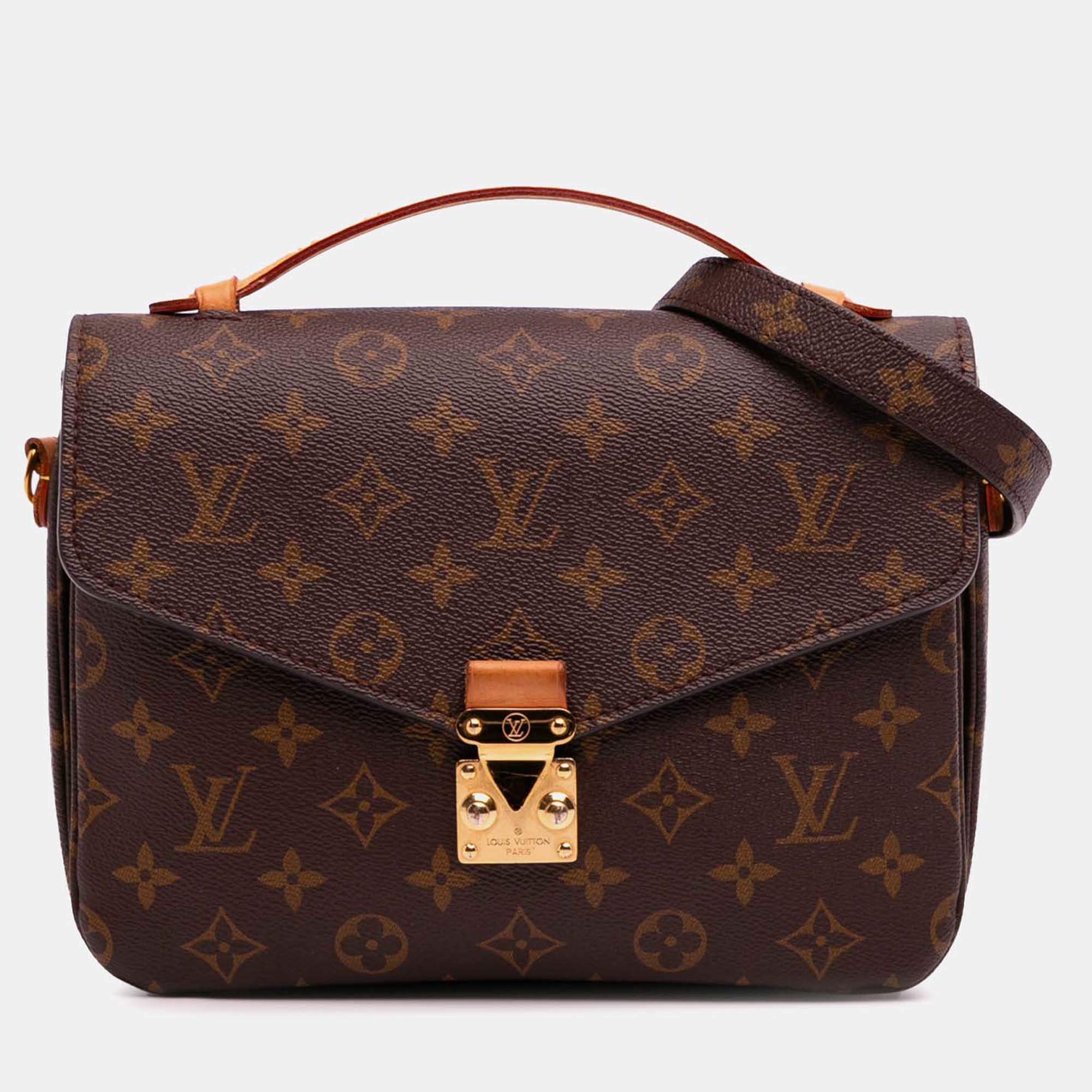 Louis Vuitton Brown Monogram Pochette Metis