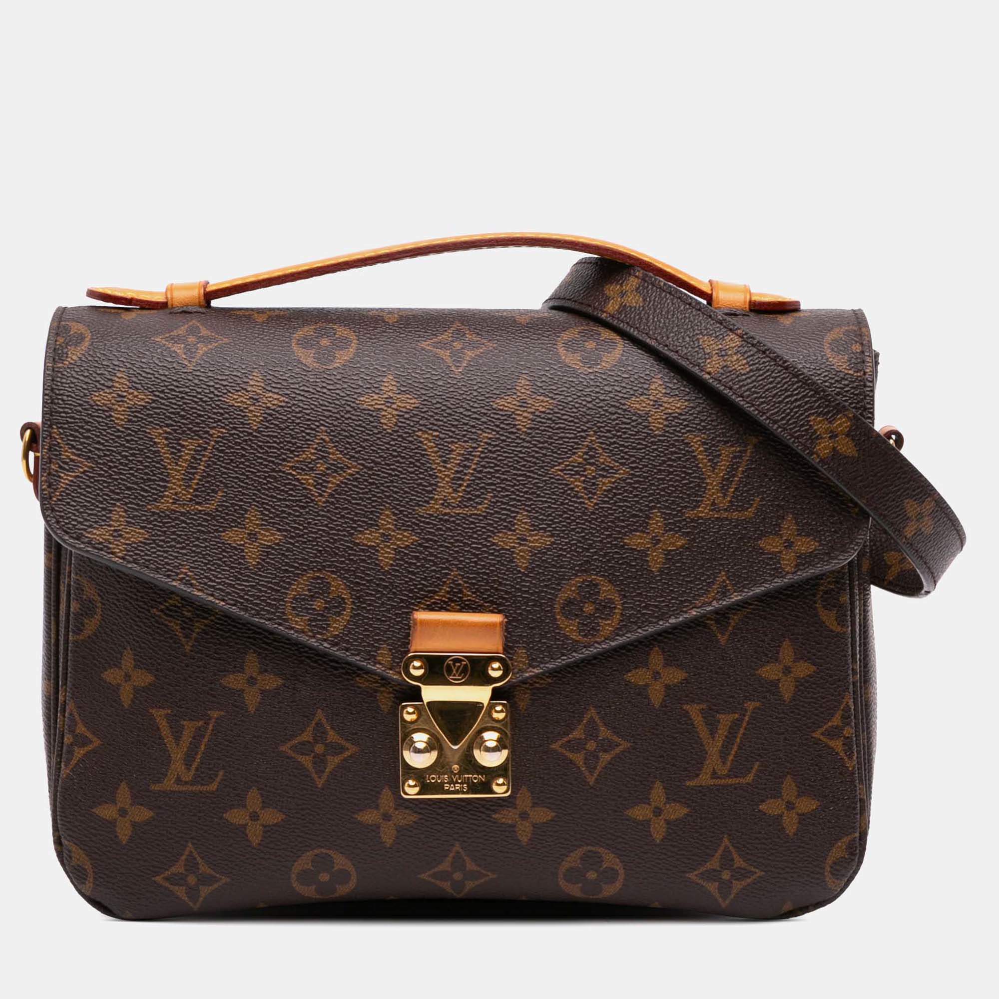 Louis Vuitton Brown Monogram Pochette Metis