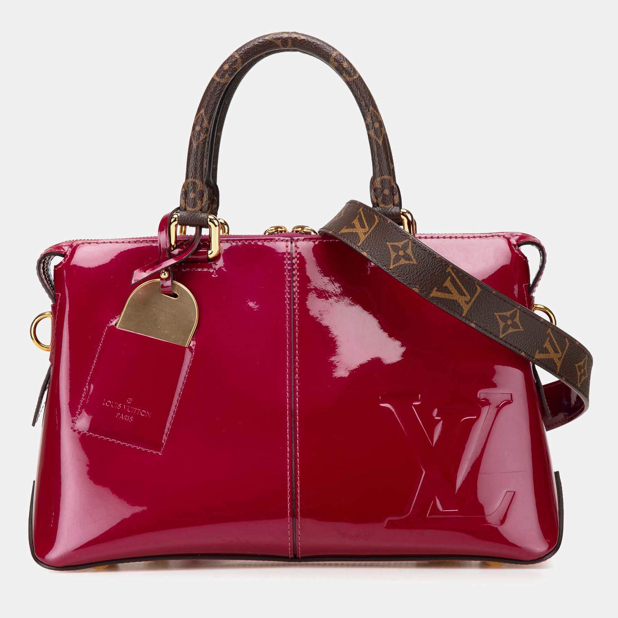 Louis Vuitton Red Vernis Miroir Satchel