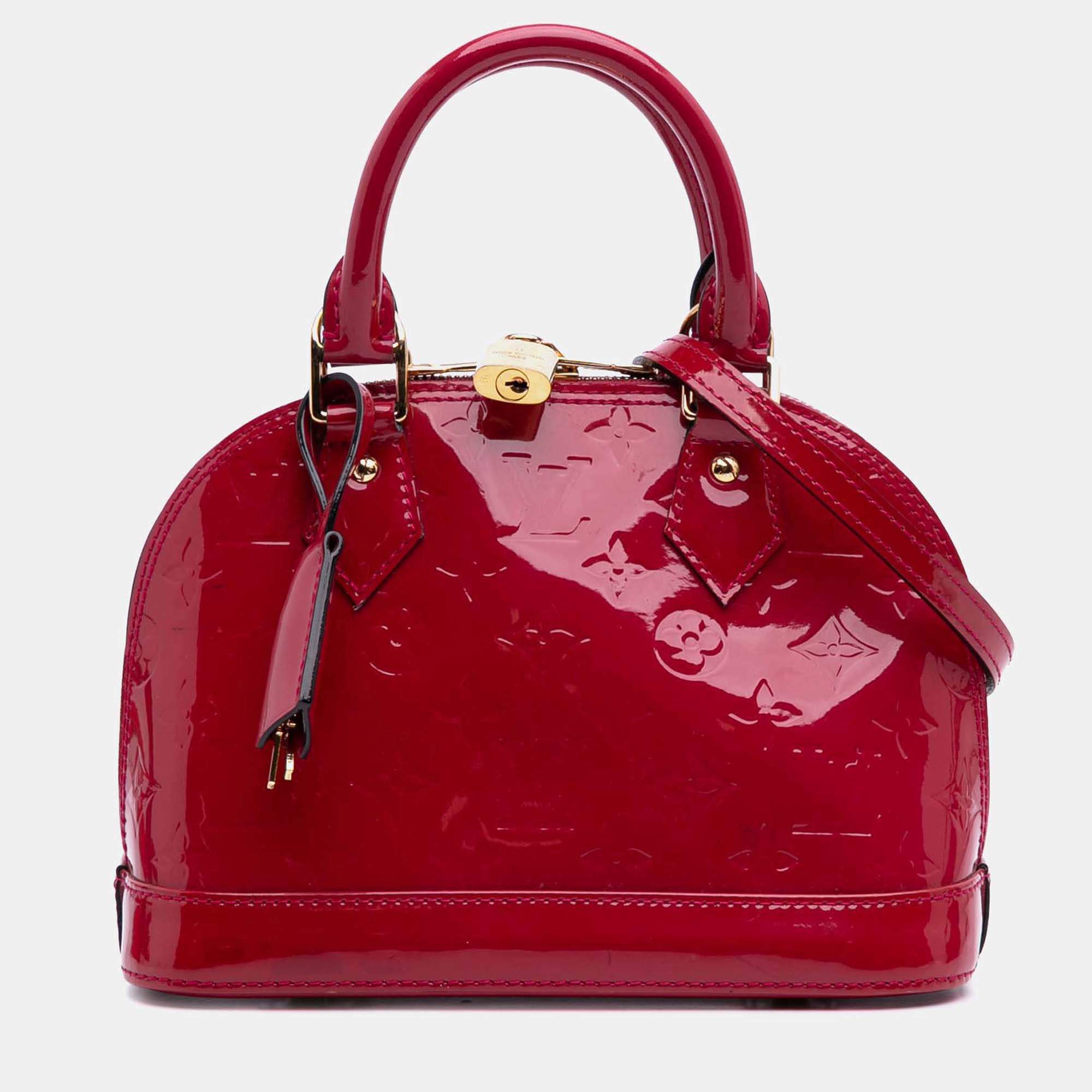 Louis Vuitton Pink Monogram Vernis Alma BB
