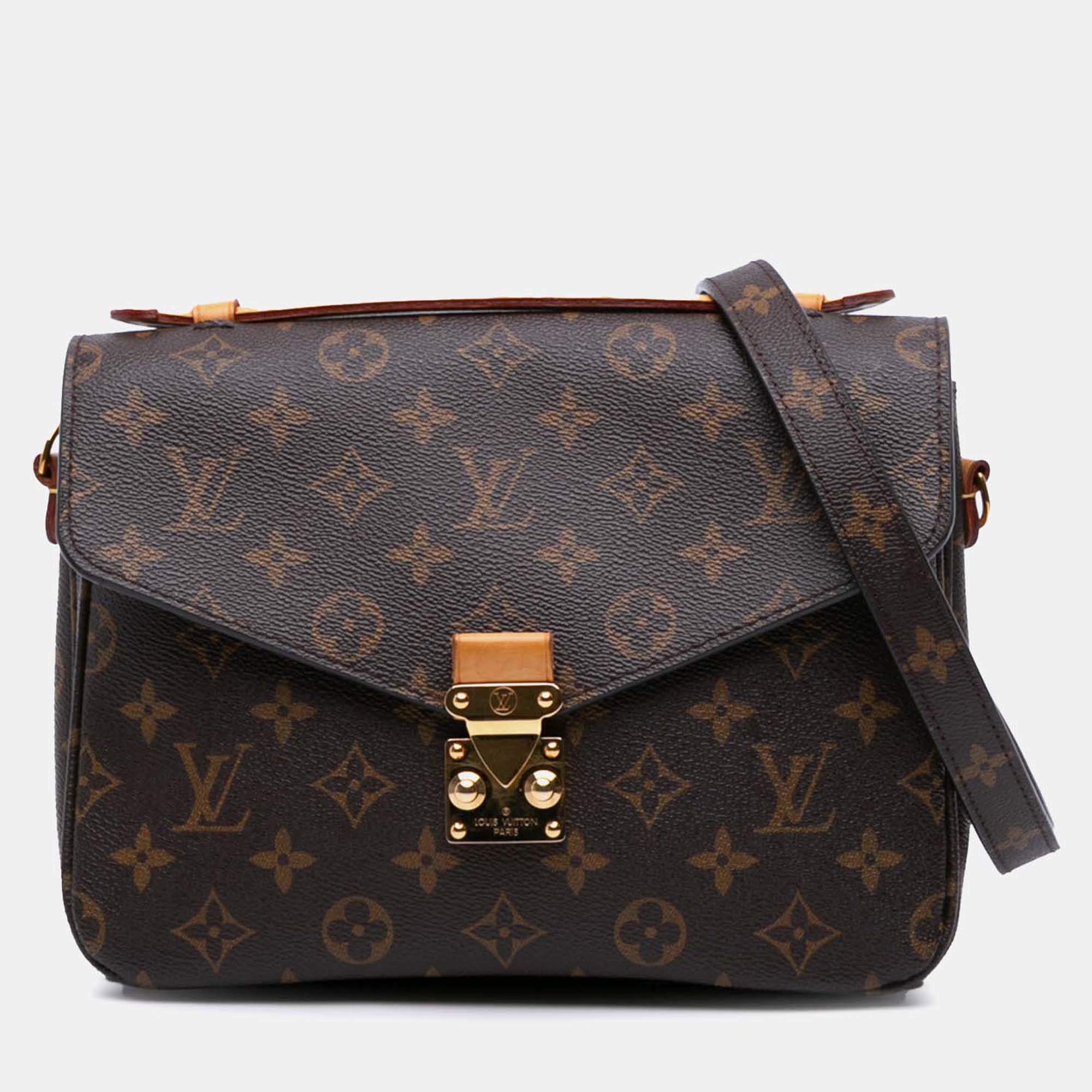 Louis Vuitton Brown Monogram Pochette Metis