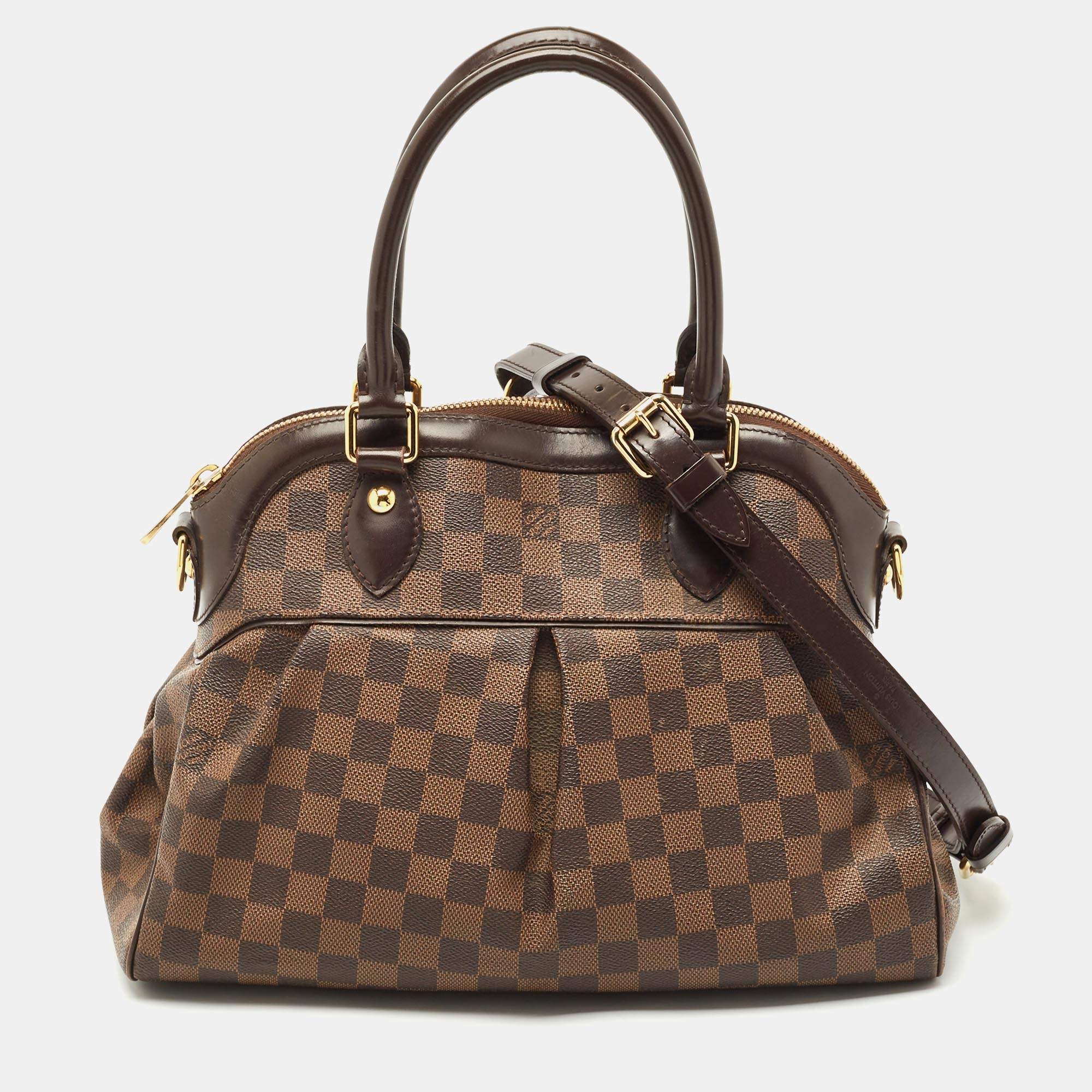 Pre Owned Louis Vuitton Damier Ebene Canvas Trevi PM Bag