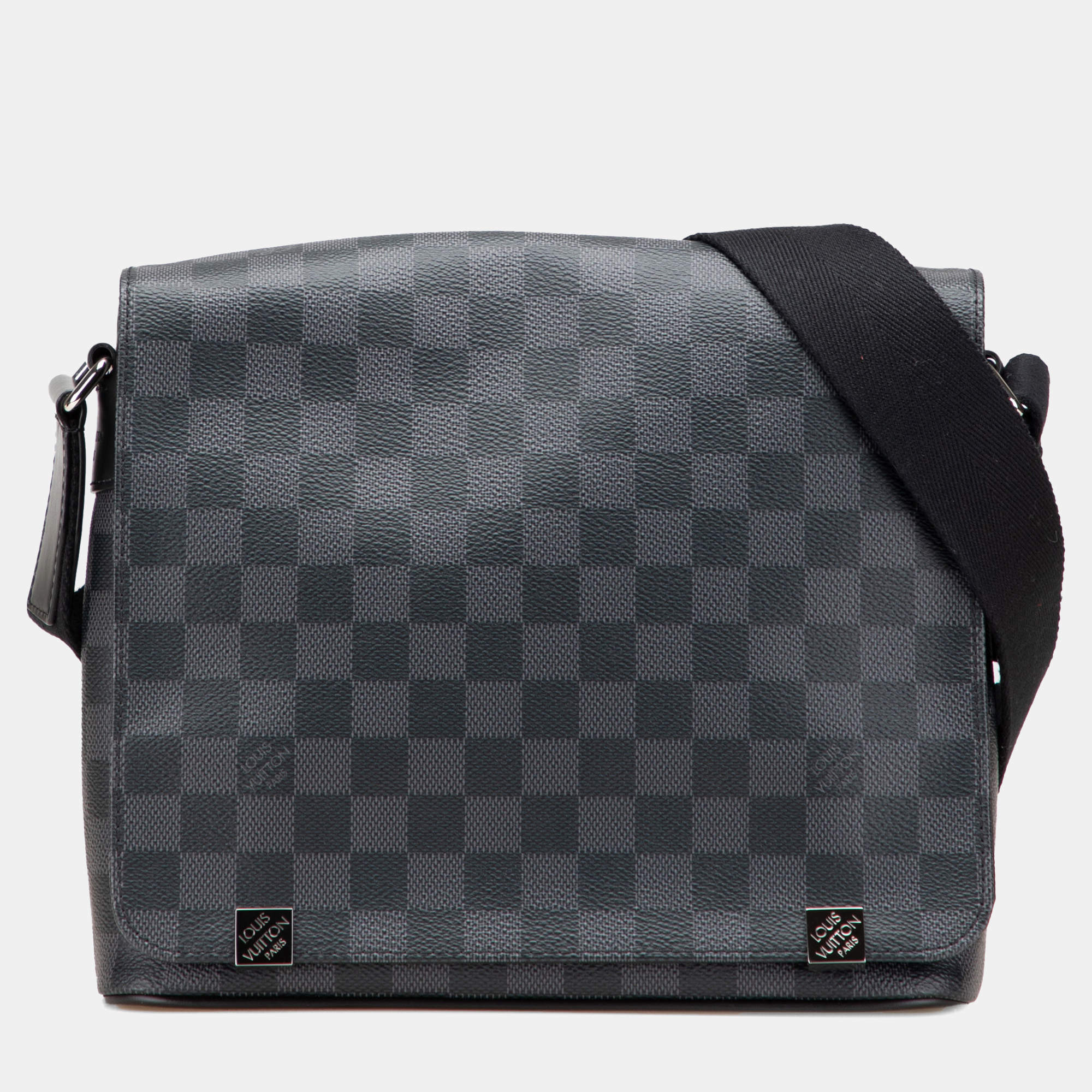 Louis Vuitton Black Damier Graphite District PM